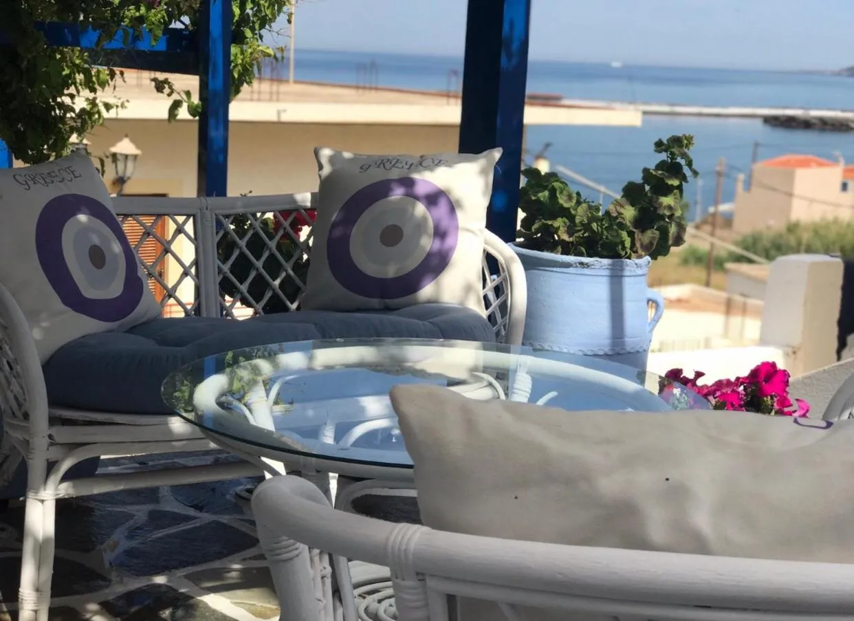 Patio in Pelagia Beach Studios