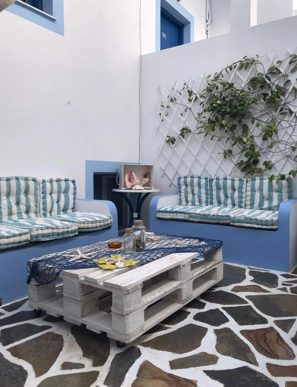 Inner courtyard view in Pelagia Beach Studios