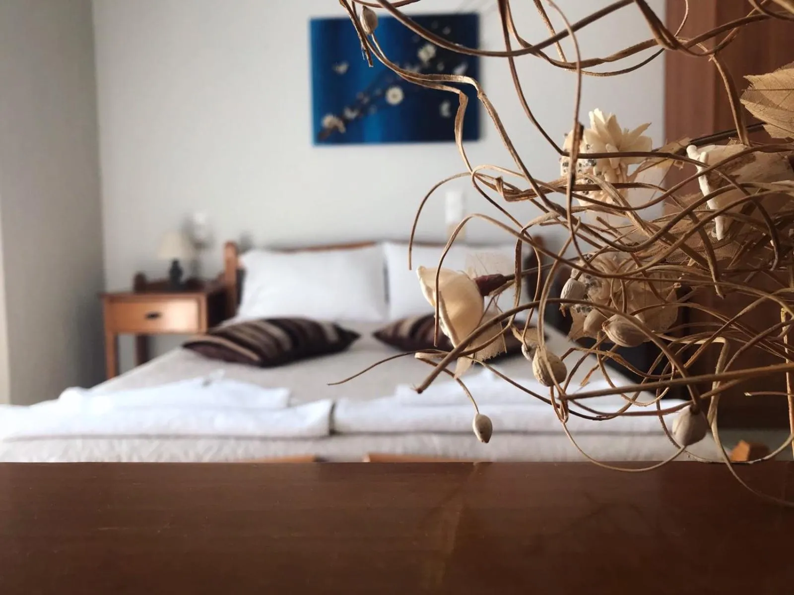 Bed in Pelagia Beach Studios