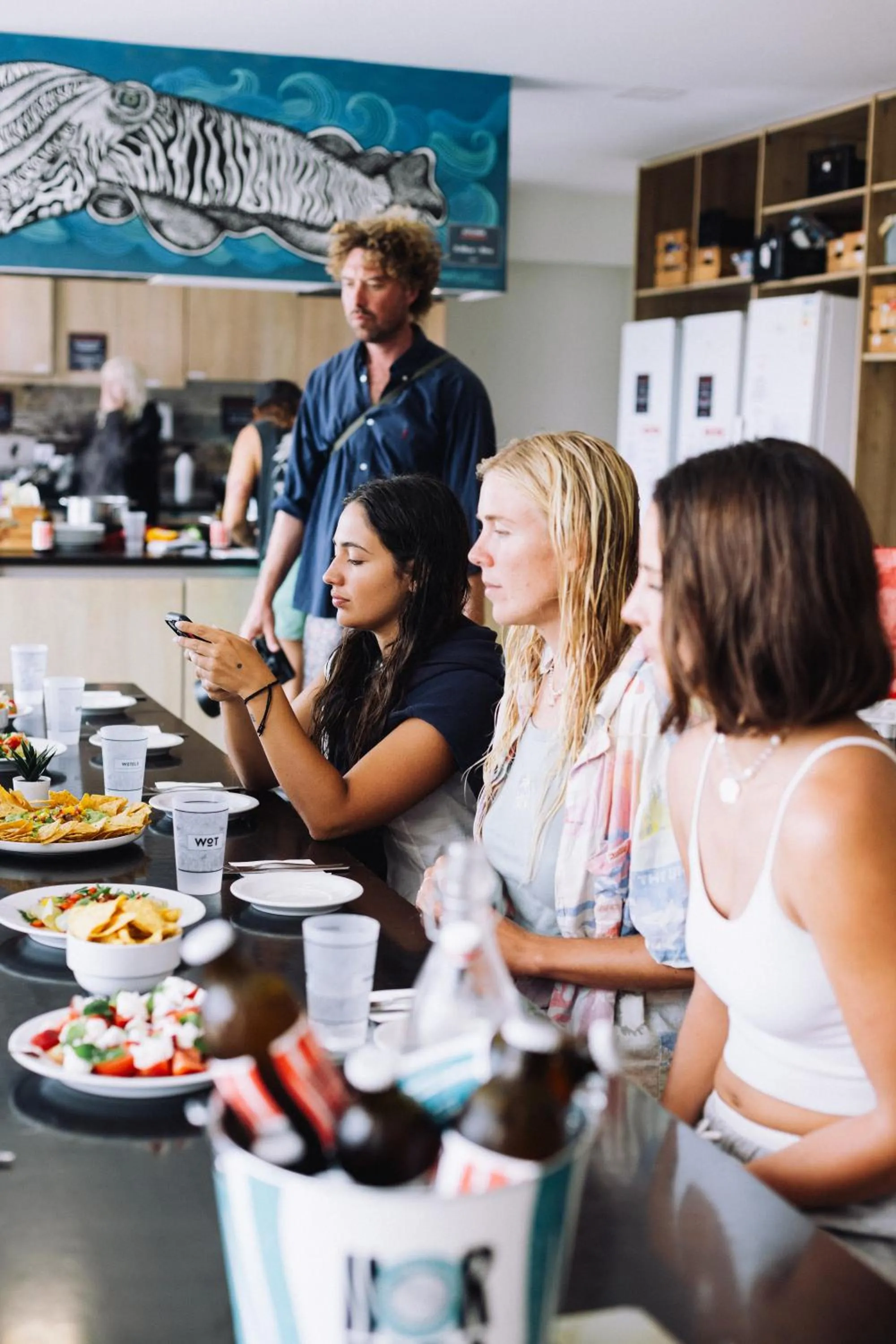 Communal kitchen in WOT Ericeira Surf Social
