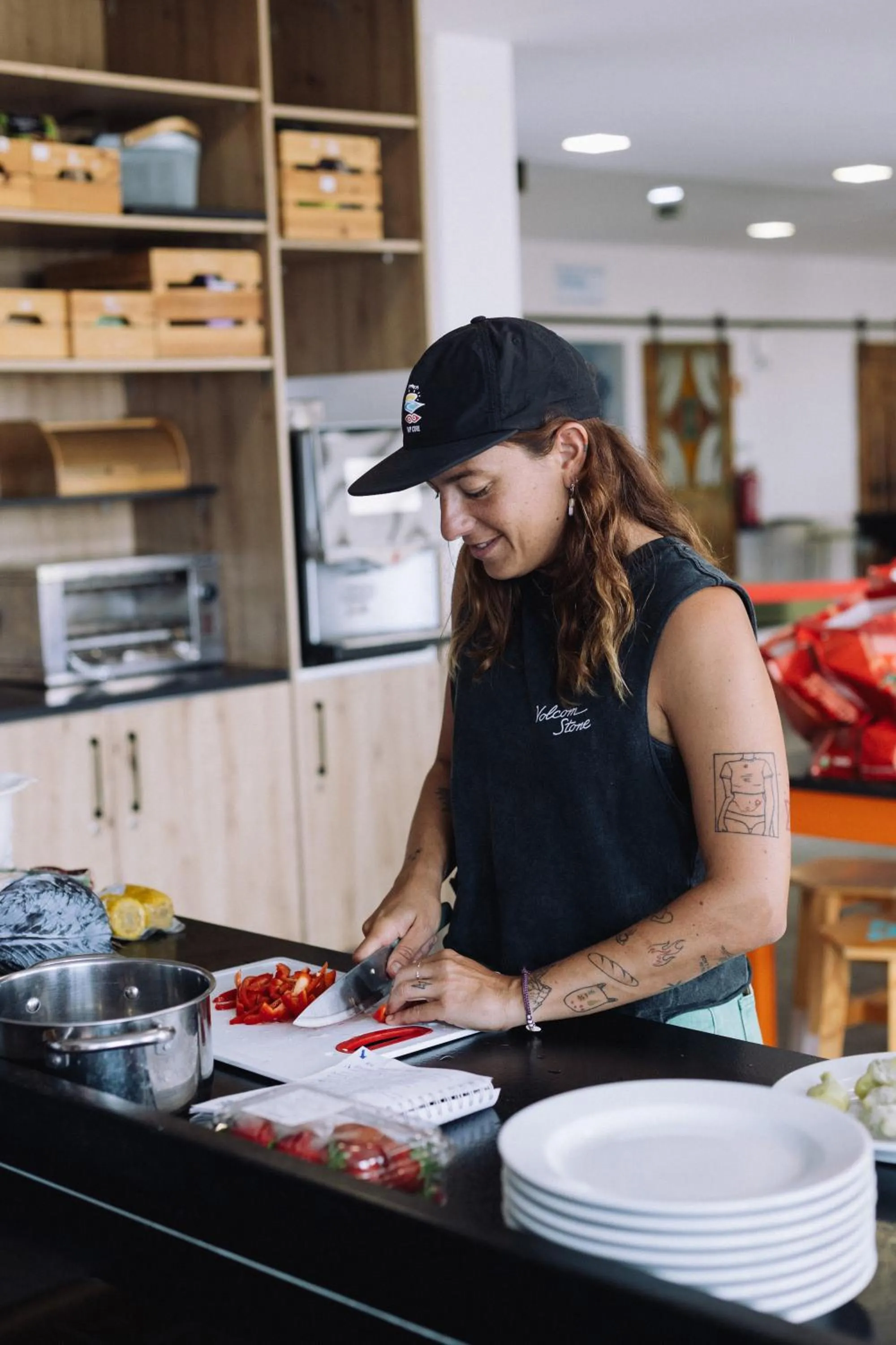 Communal kitchen in WOT Ericeira Surf Social