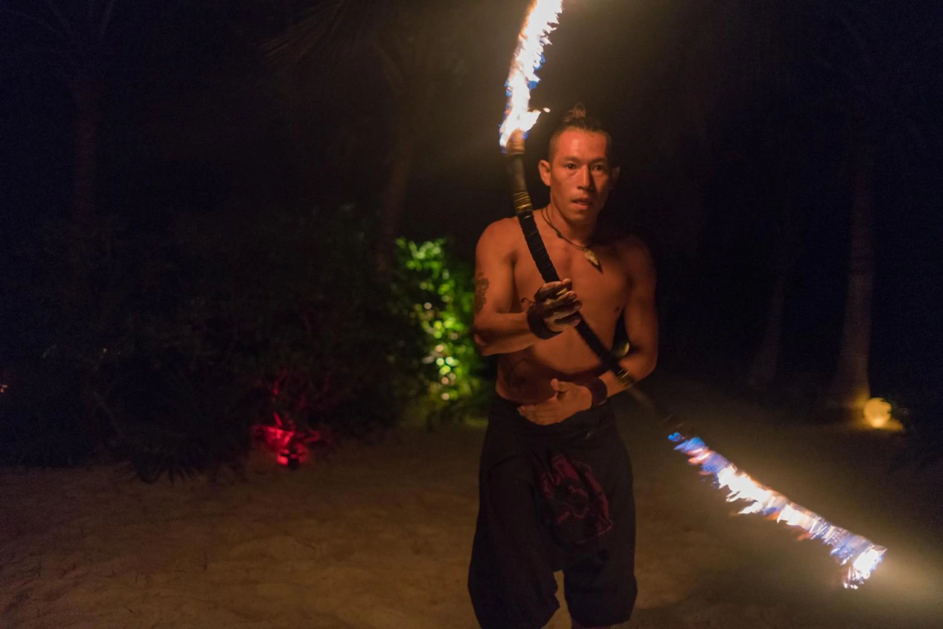 Evening entertainment in Casa Maya Kaan