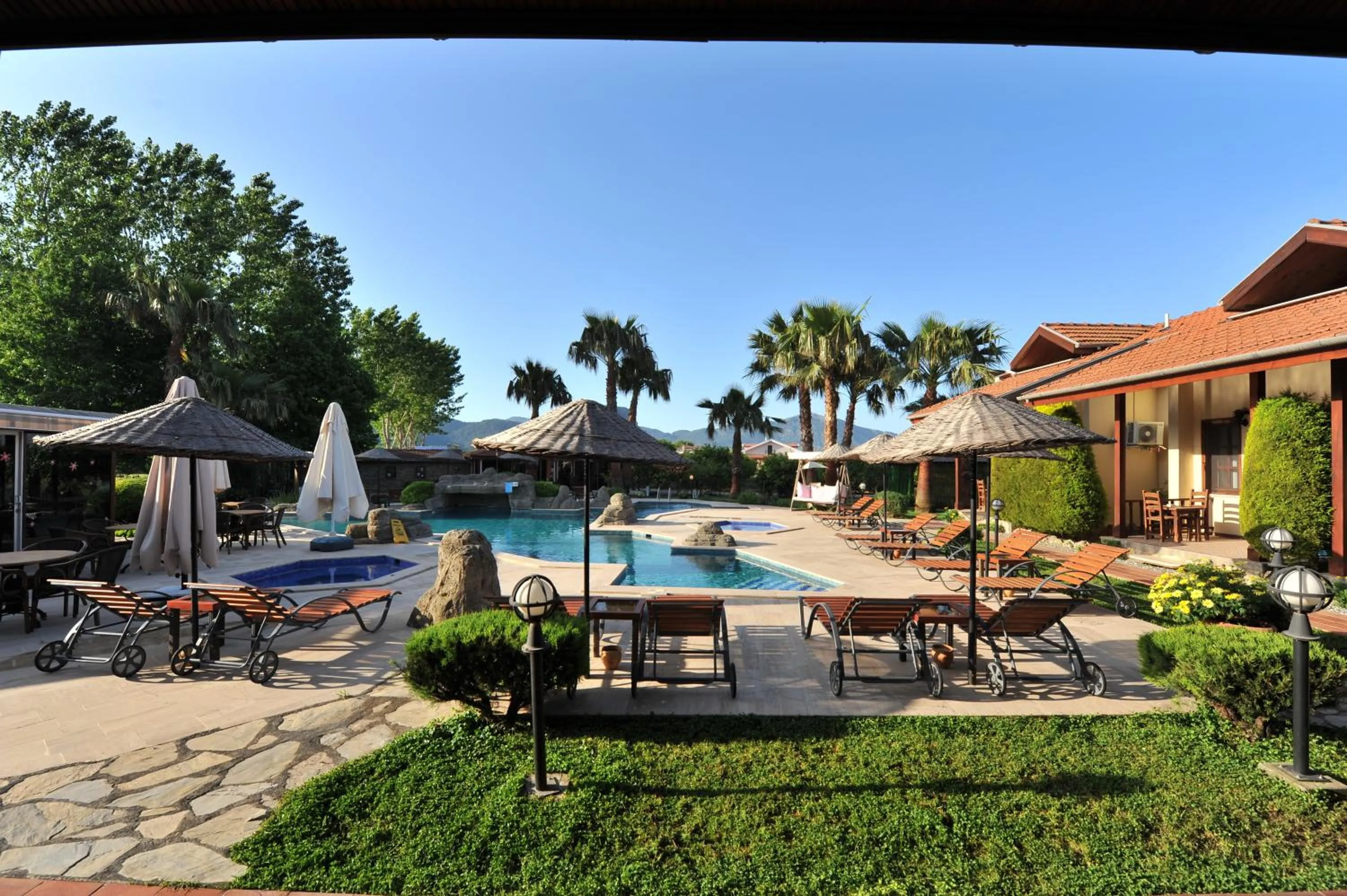 Pool view in Grenadine Lodge