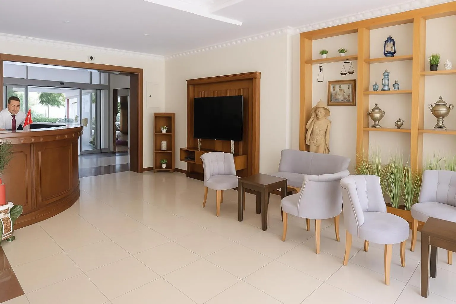 Lobby or reception in CihanTürk Hotel