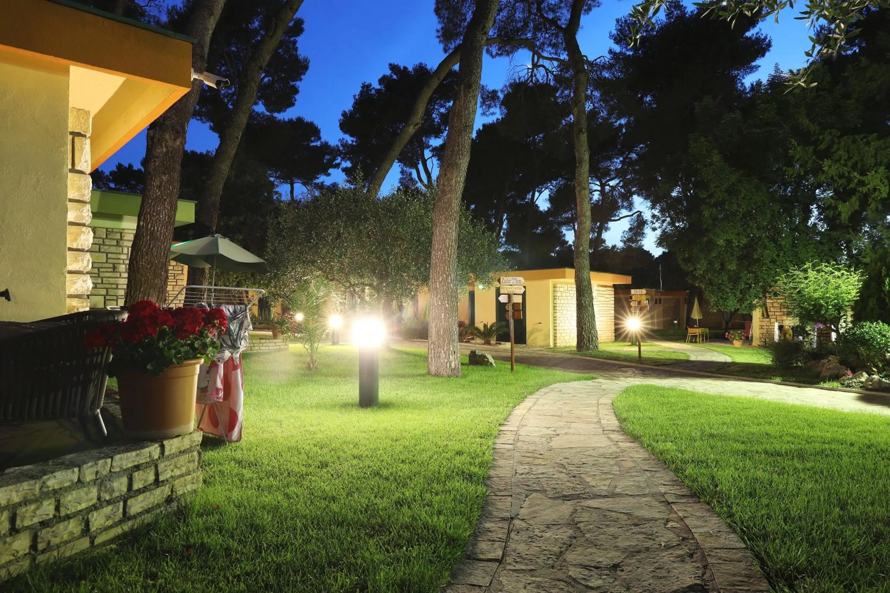 Night in Mediterranean Village San Antonio