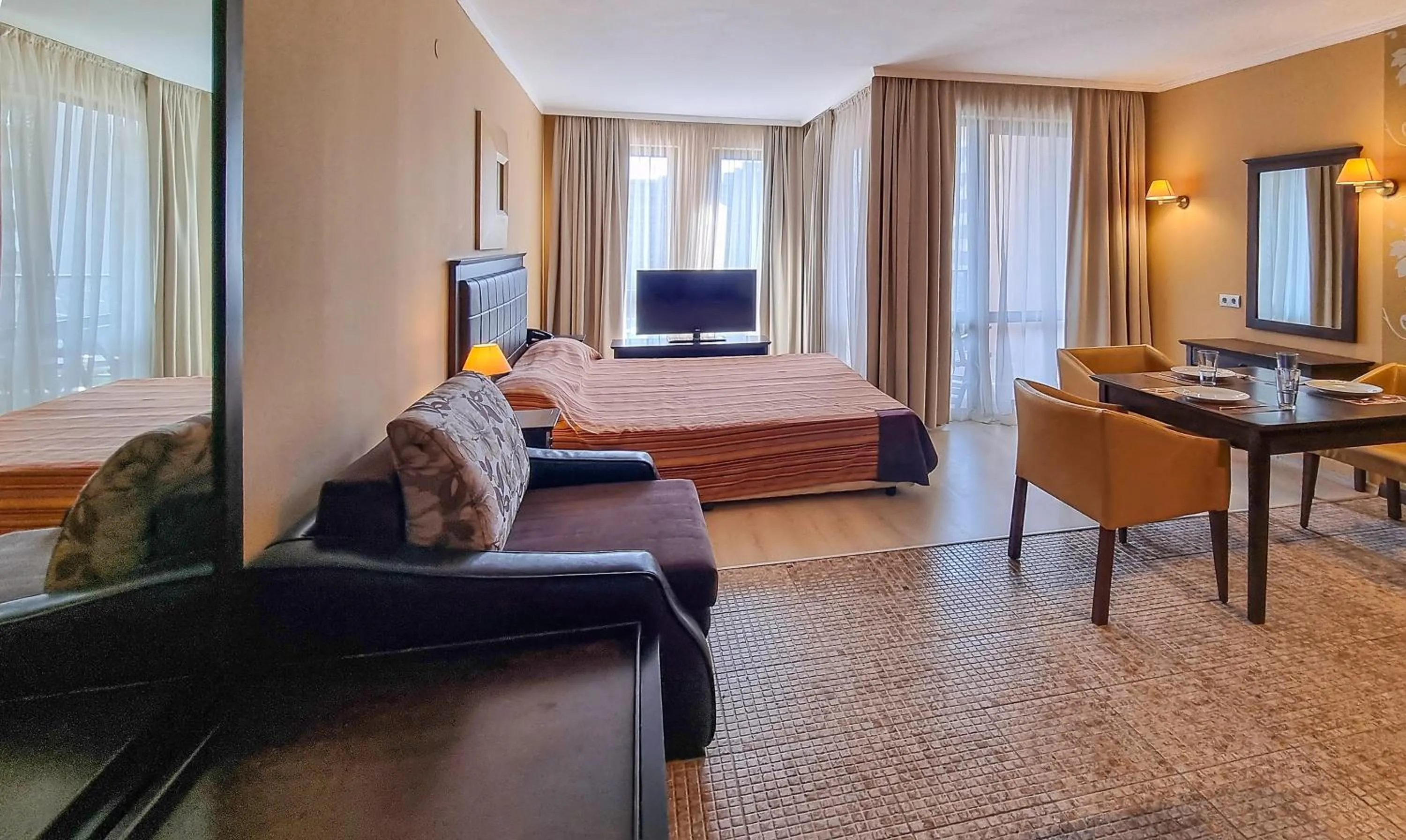 Living room, Bed in Royal Beach Apartments
