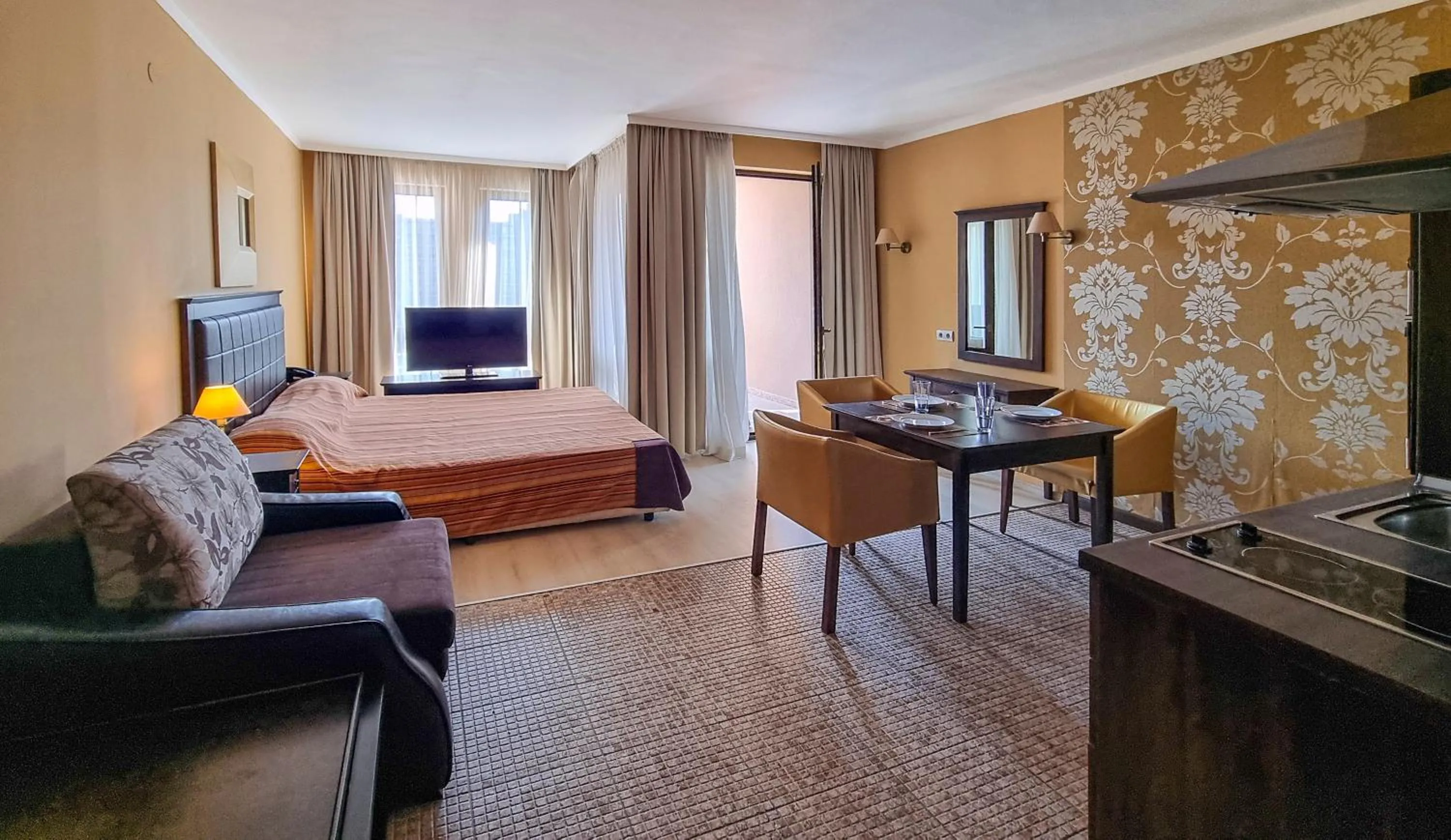 Bed in Royal Beach Apartments
