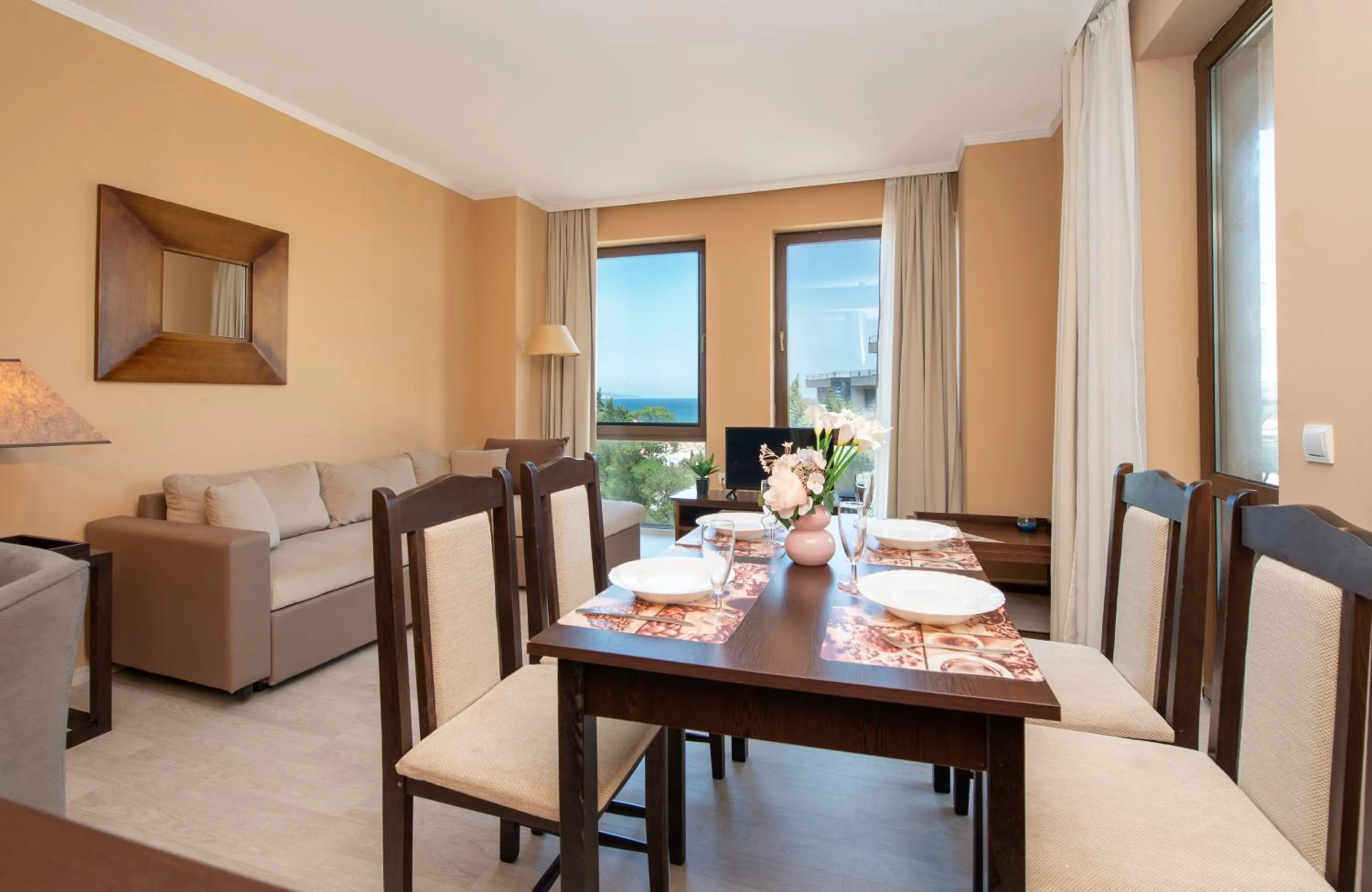 Living room in Royal Beach Apartments