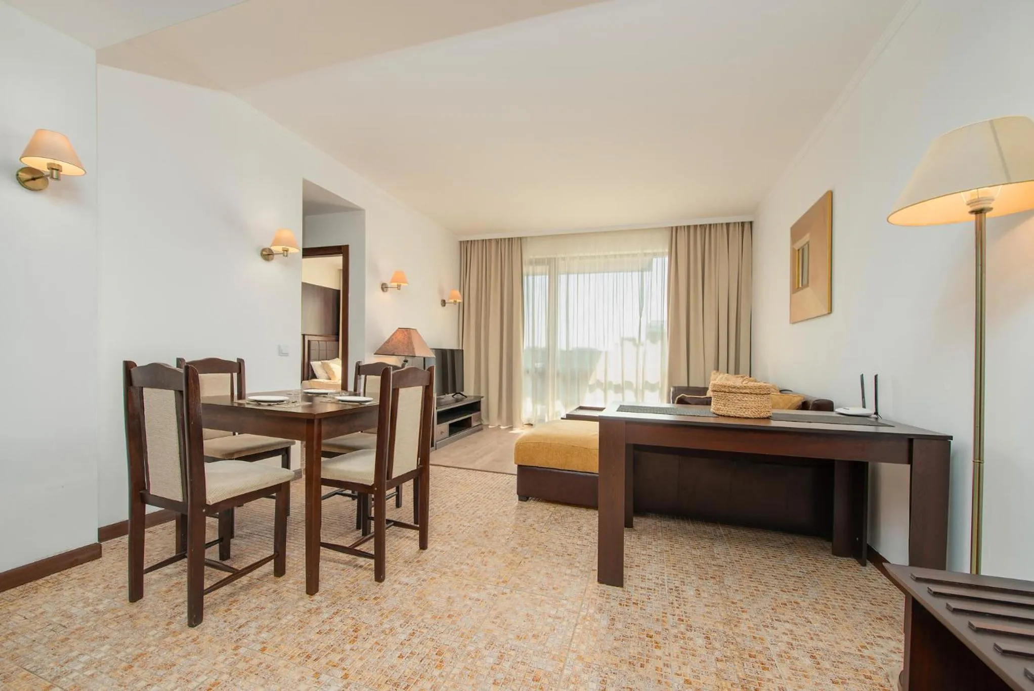 Bed in Royal Beach Apartments