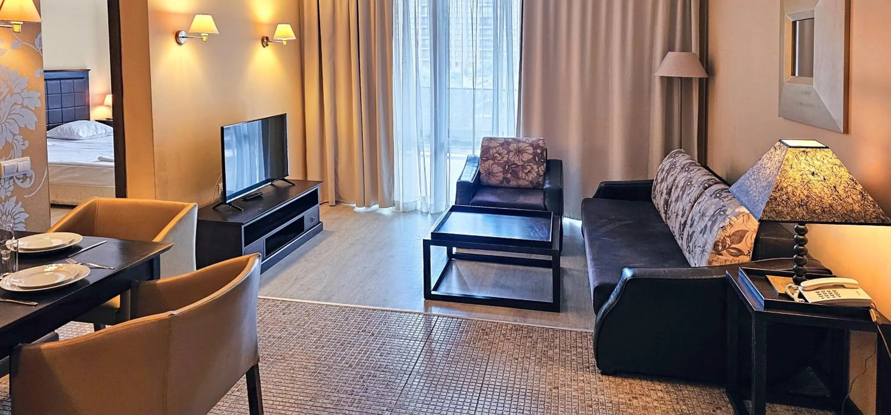 Living room in Royal Beach Apartments