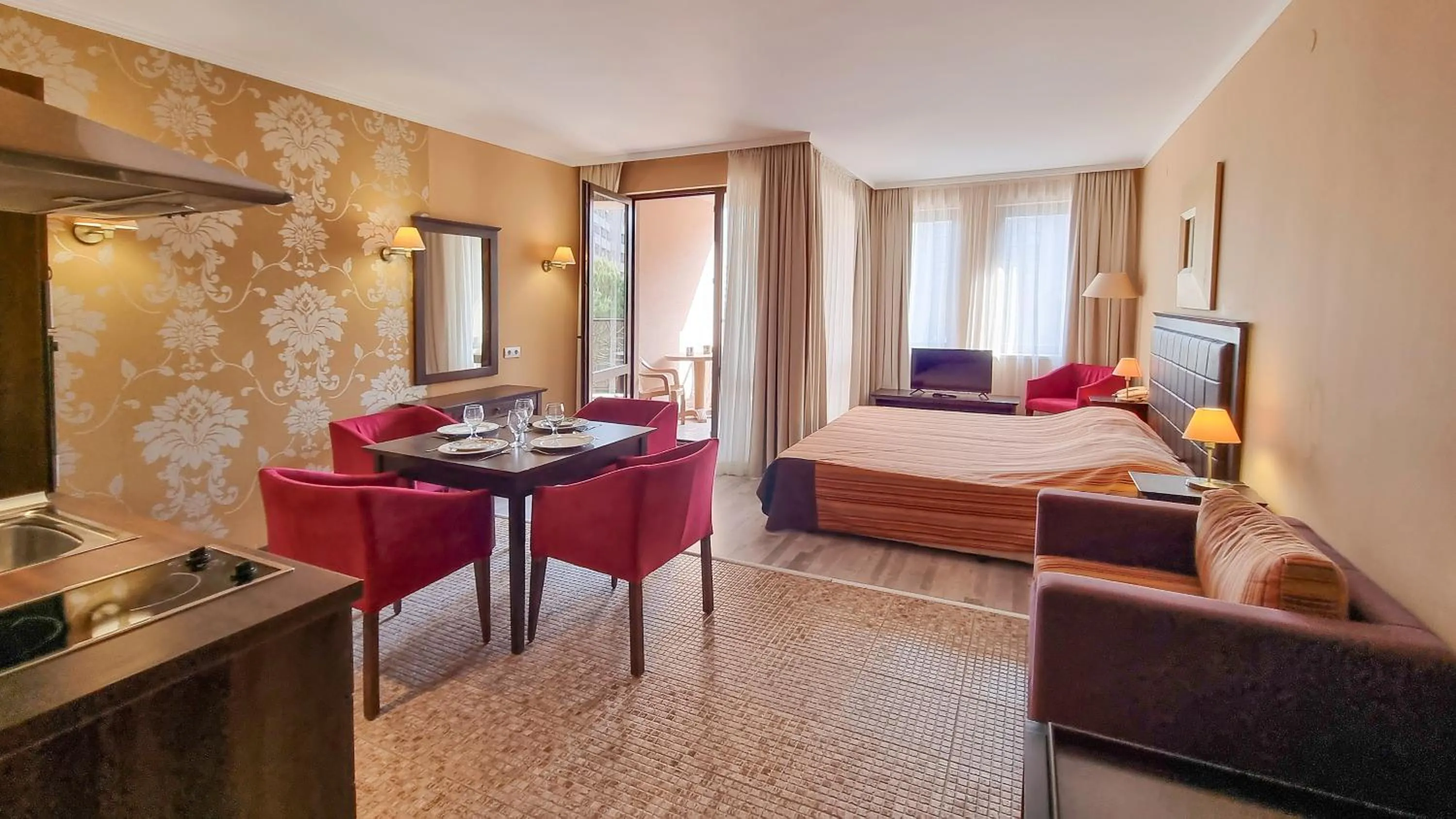 Bed in Royal Beach Apartments