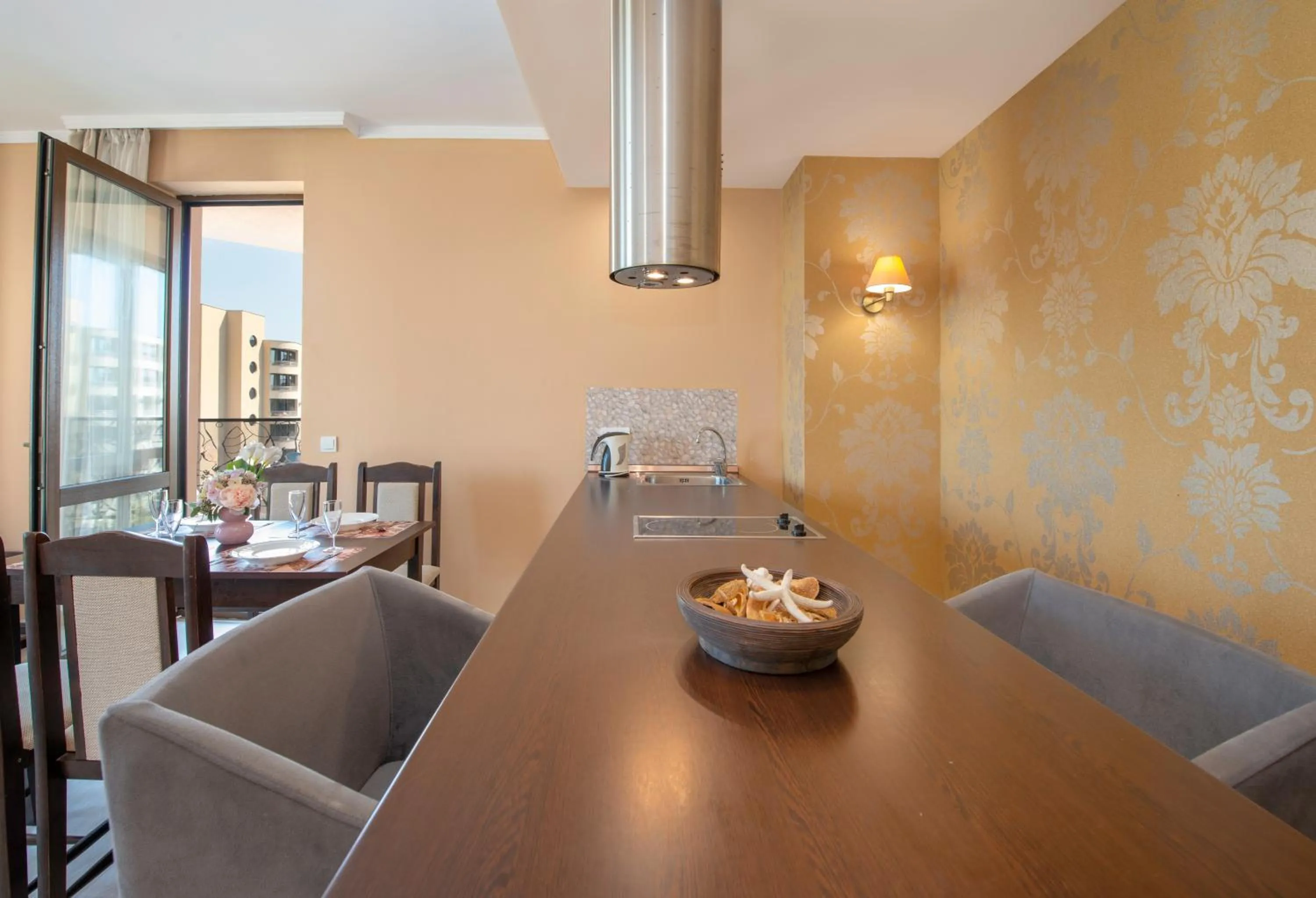 Dining area in Royal Beach Apartments