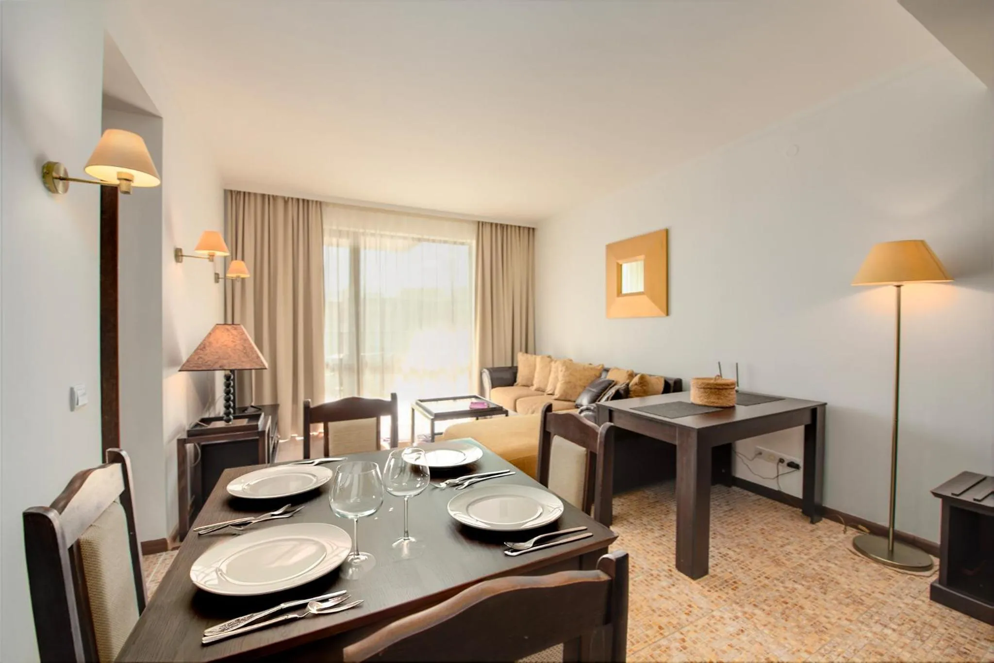 Bed in Royal Beach Apartments