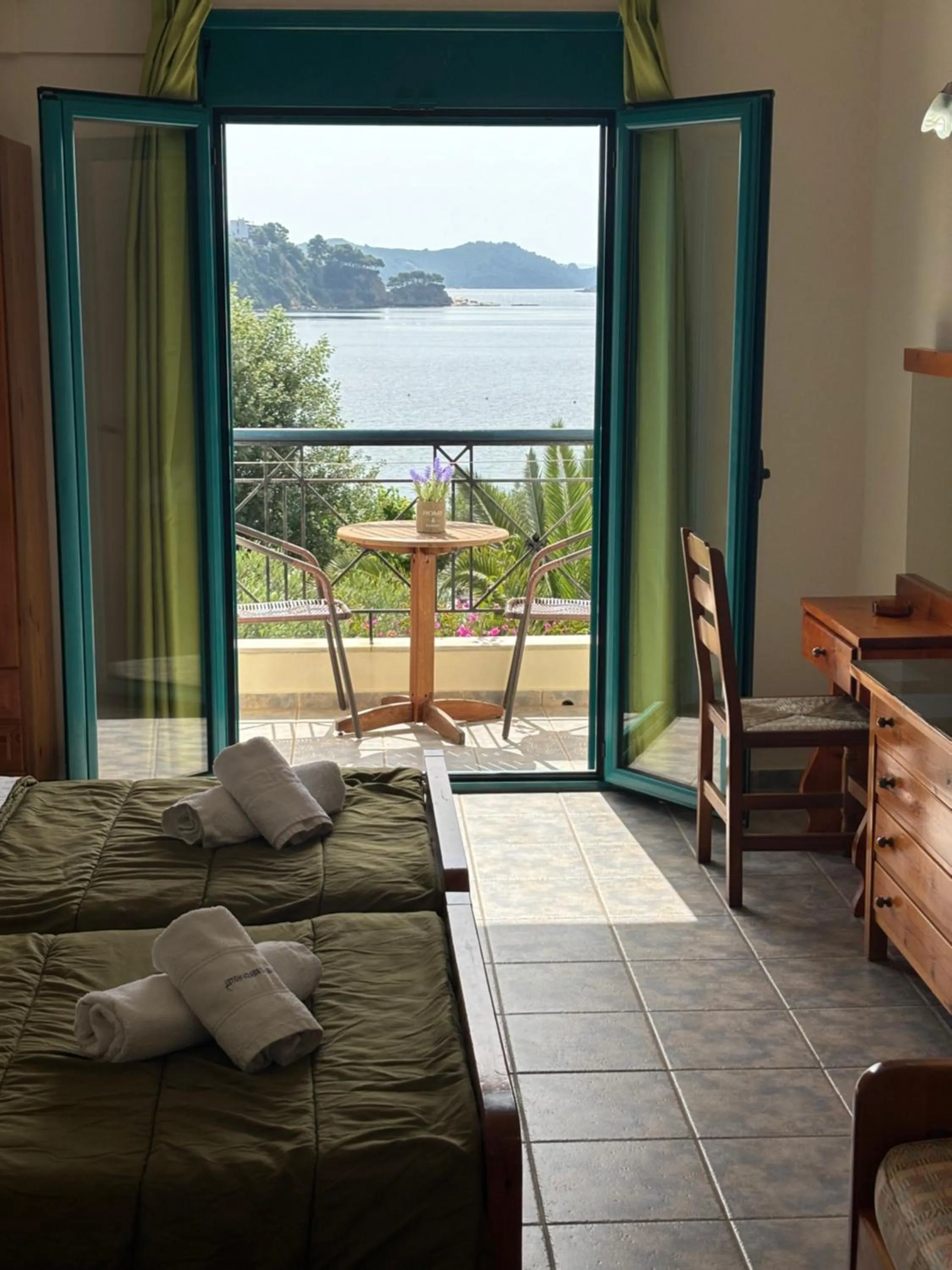 Bed in Angeliki Beach Hotel