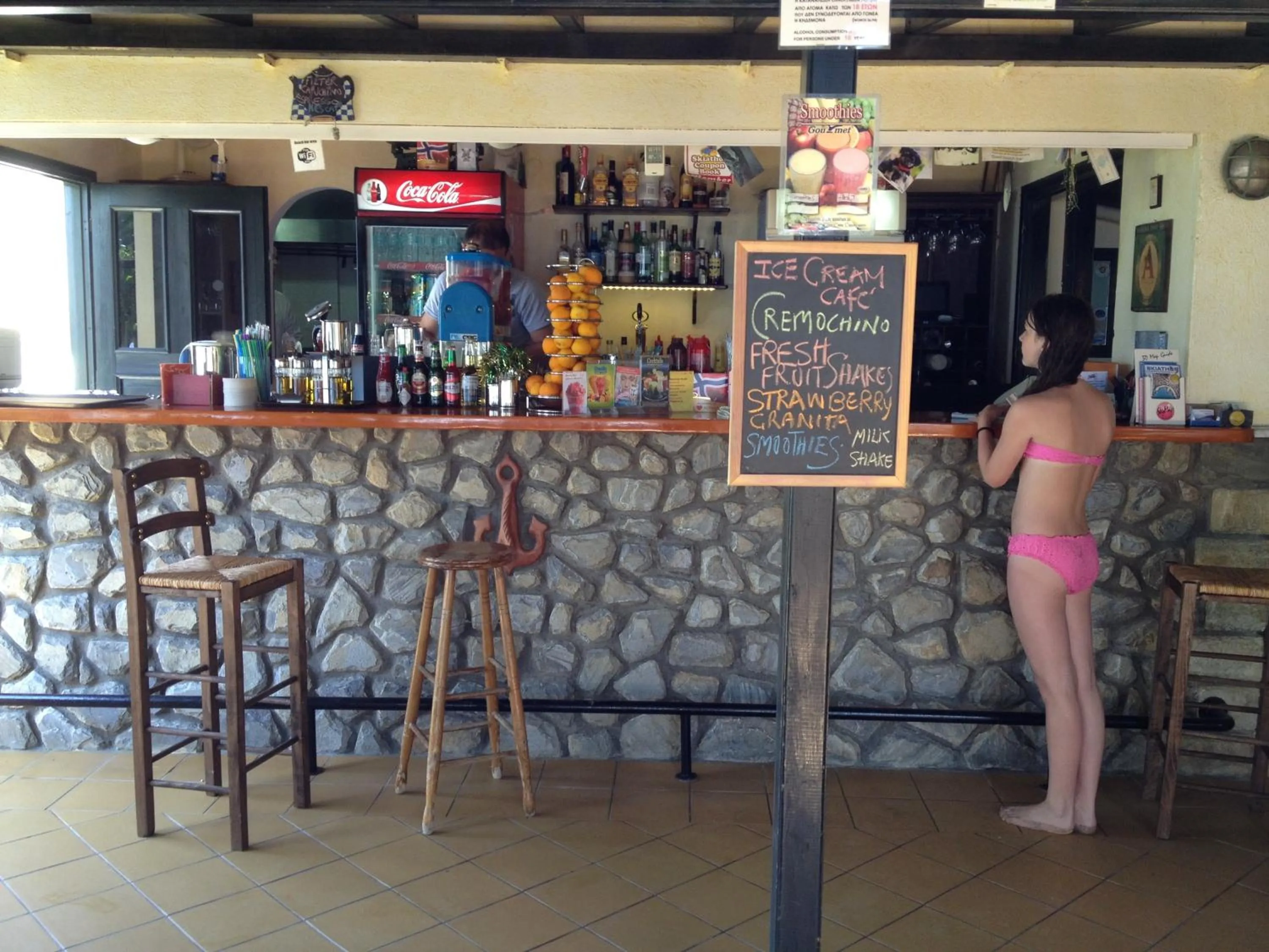 Lounge or bar in Angeliki Beach Hotel