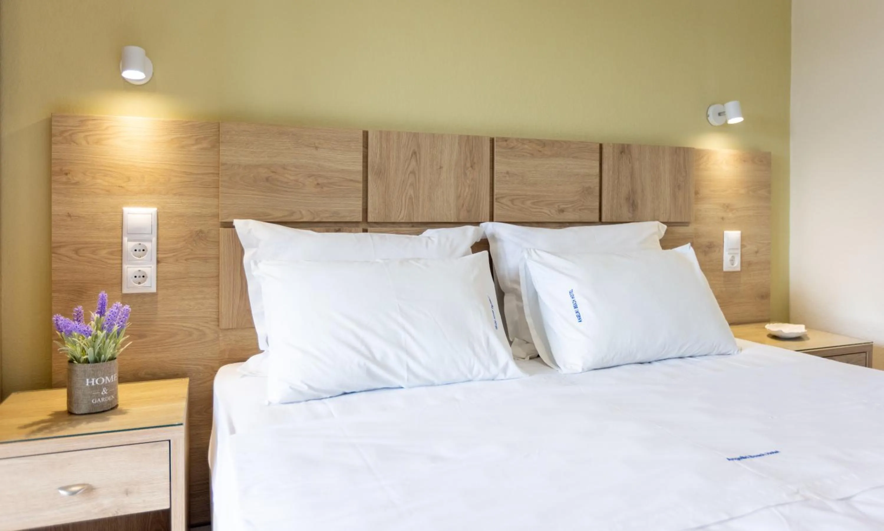 Bed in Angeliki Beach Hotel