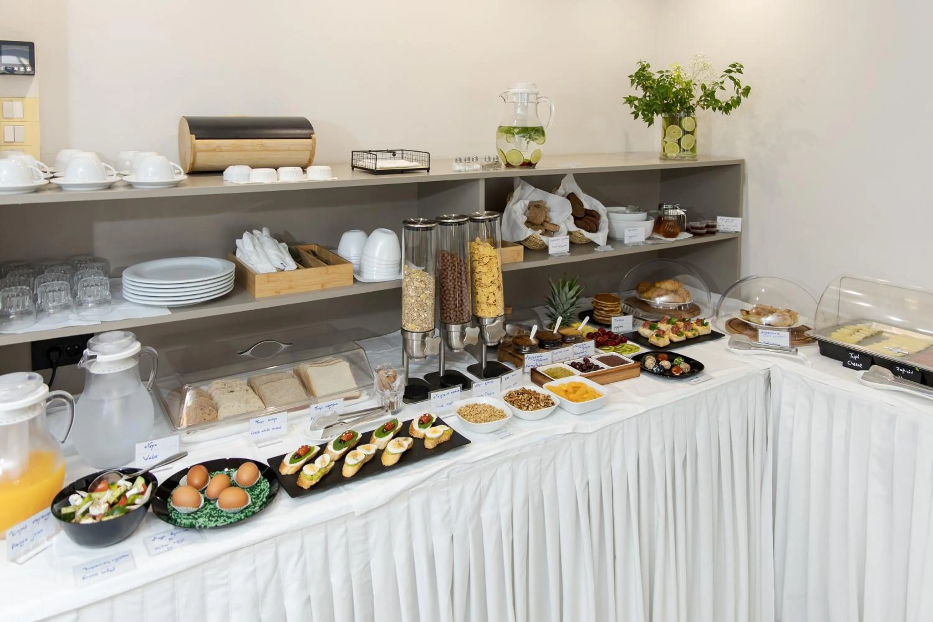 Buffet breakfast in Athina Beach Hotel