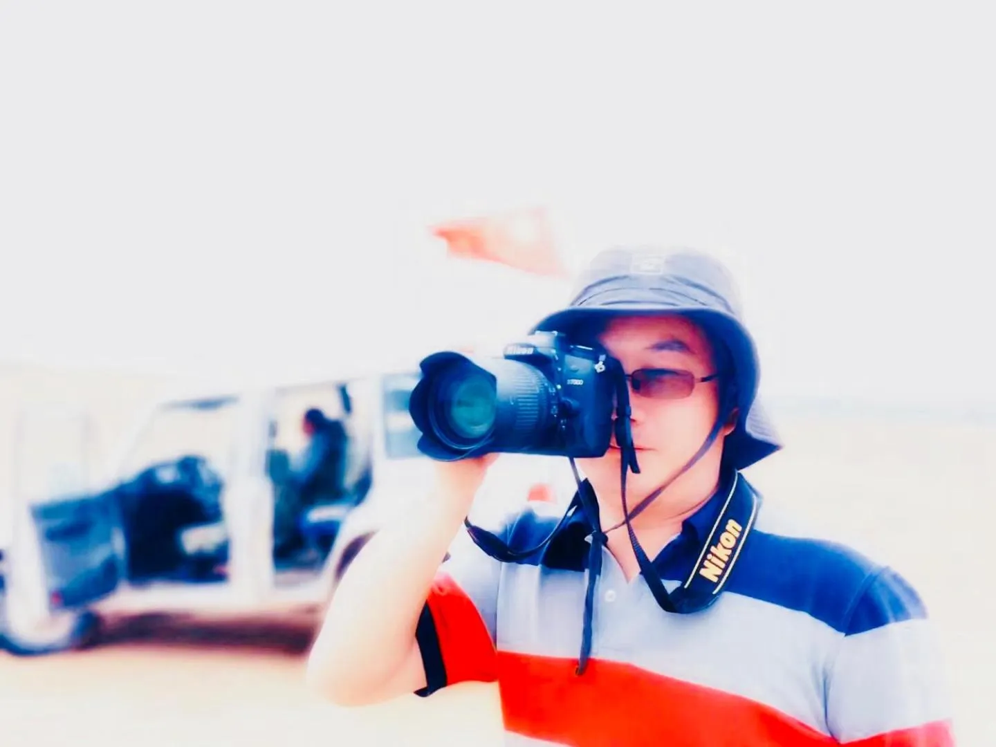 People in Lantern Hotel