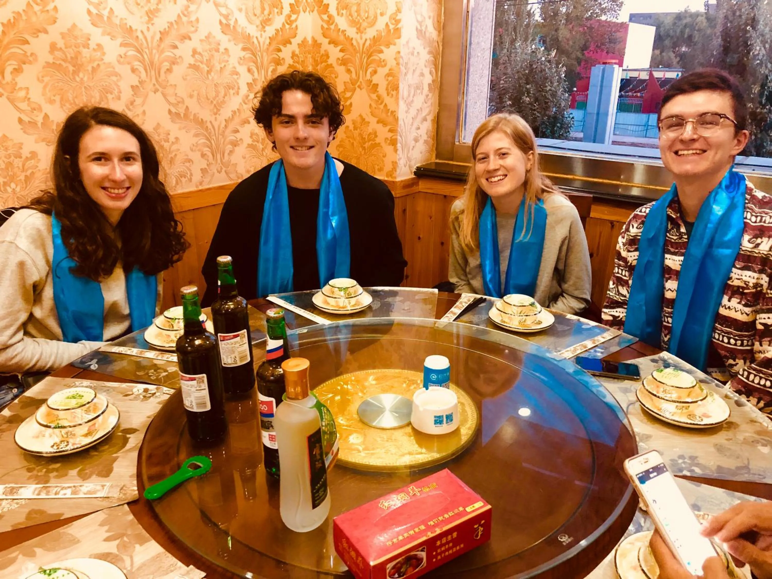 People in Lantern Hotel