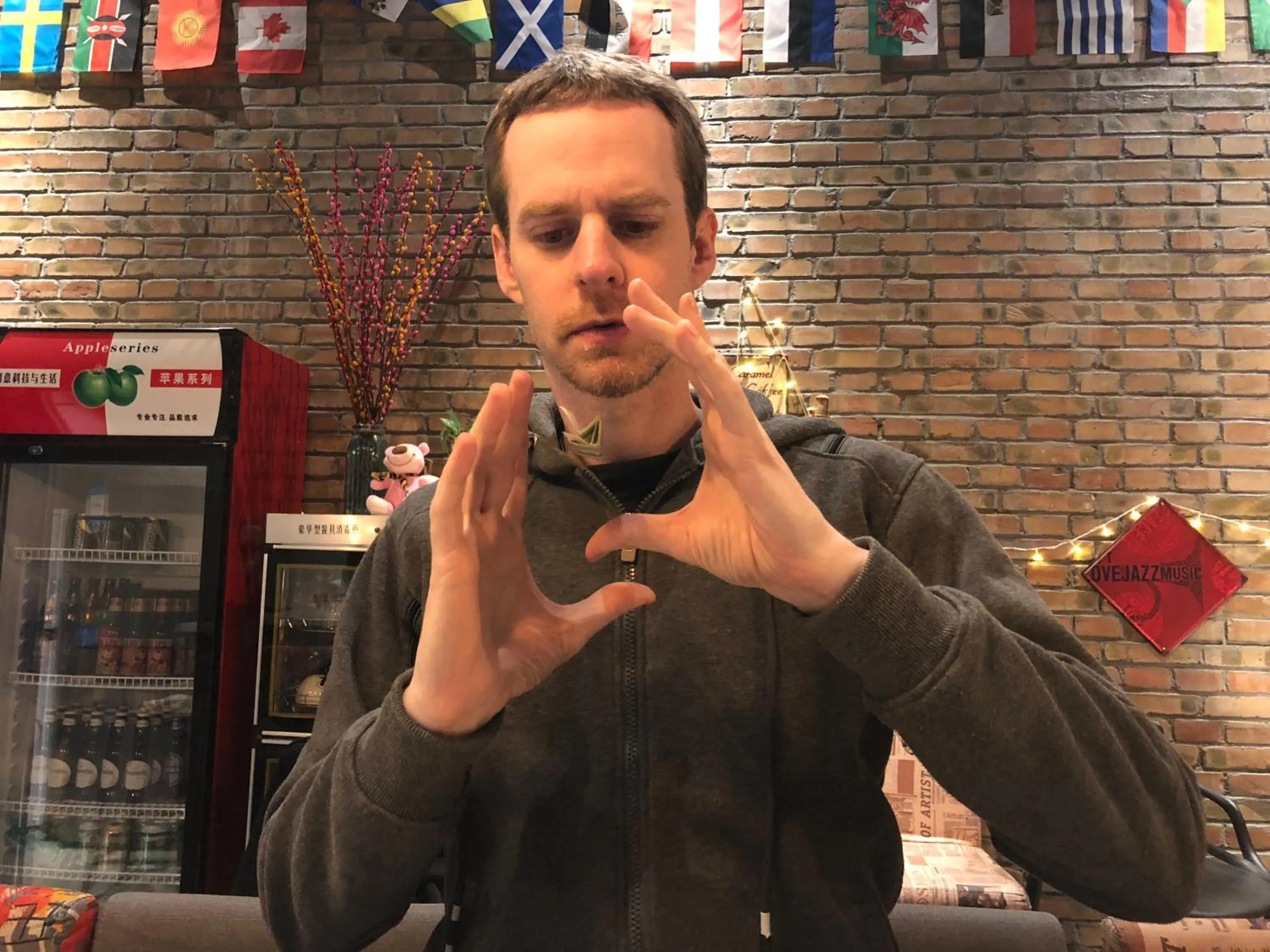 People in Lantern Hotel