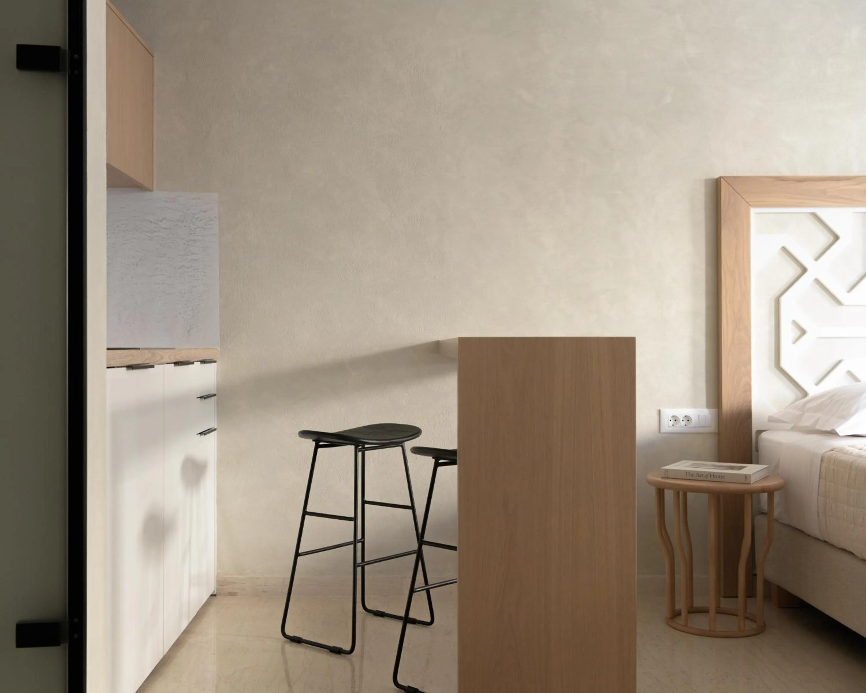 Kitchen or kitchenette, Bed in Apollo Plakias