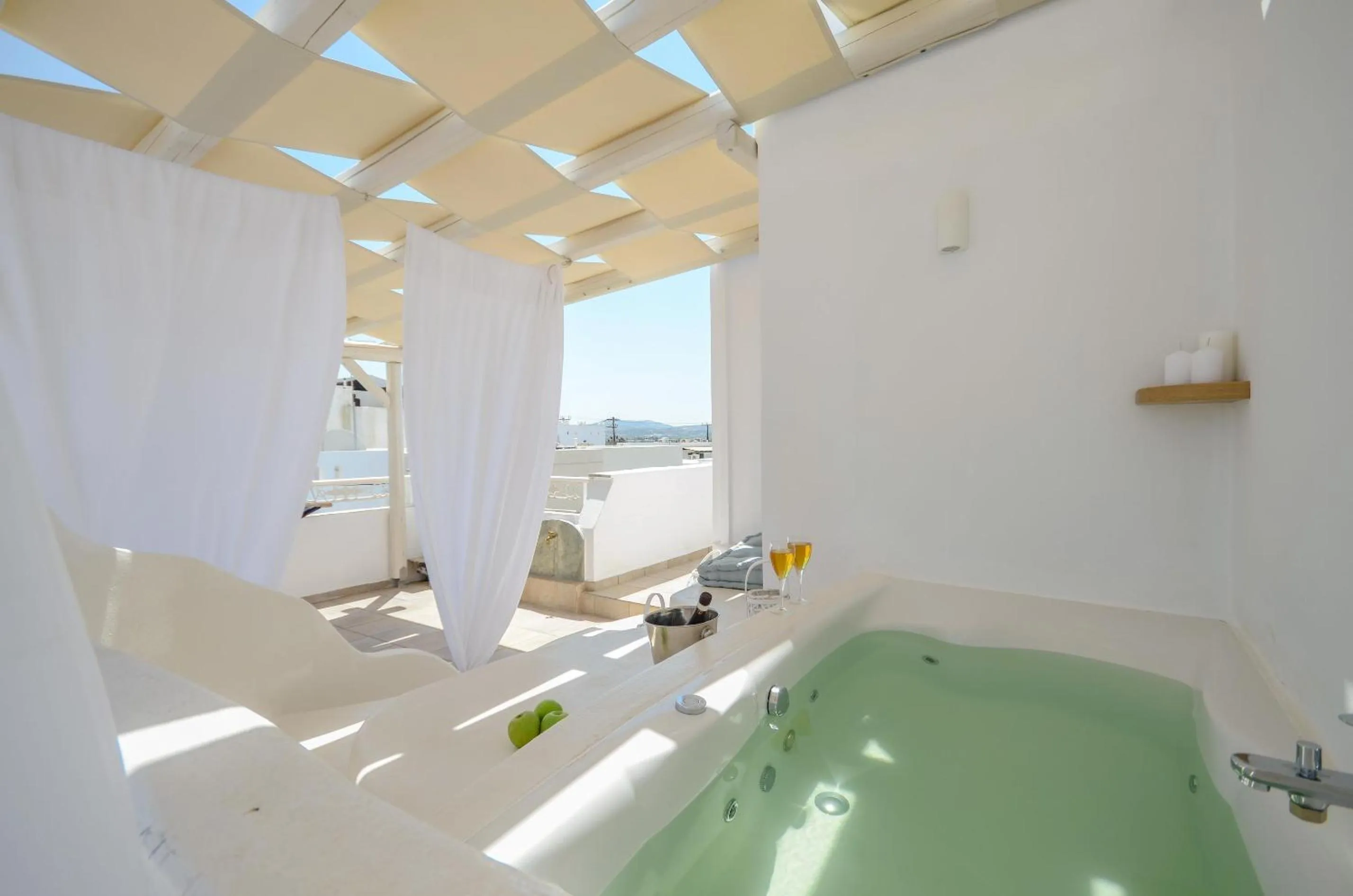 Hot Tub in Blue Sky Summer