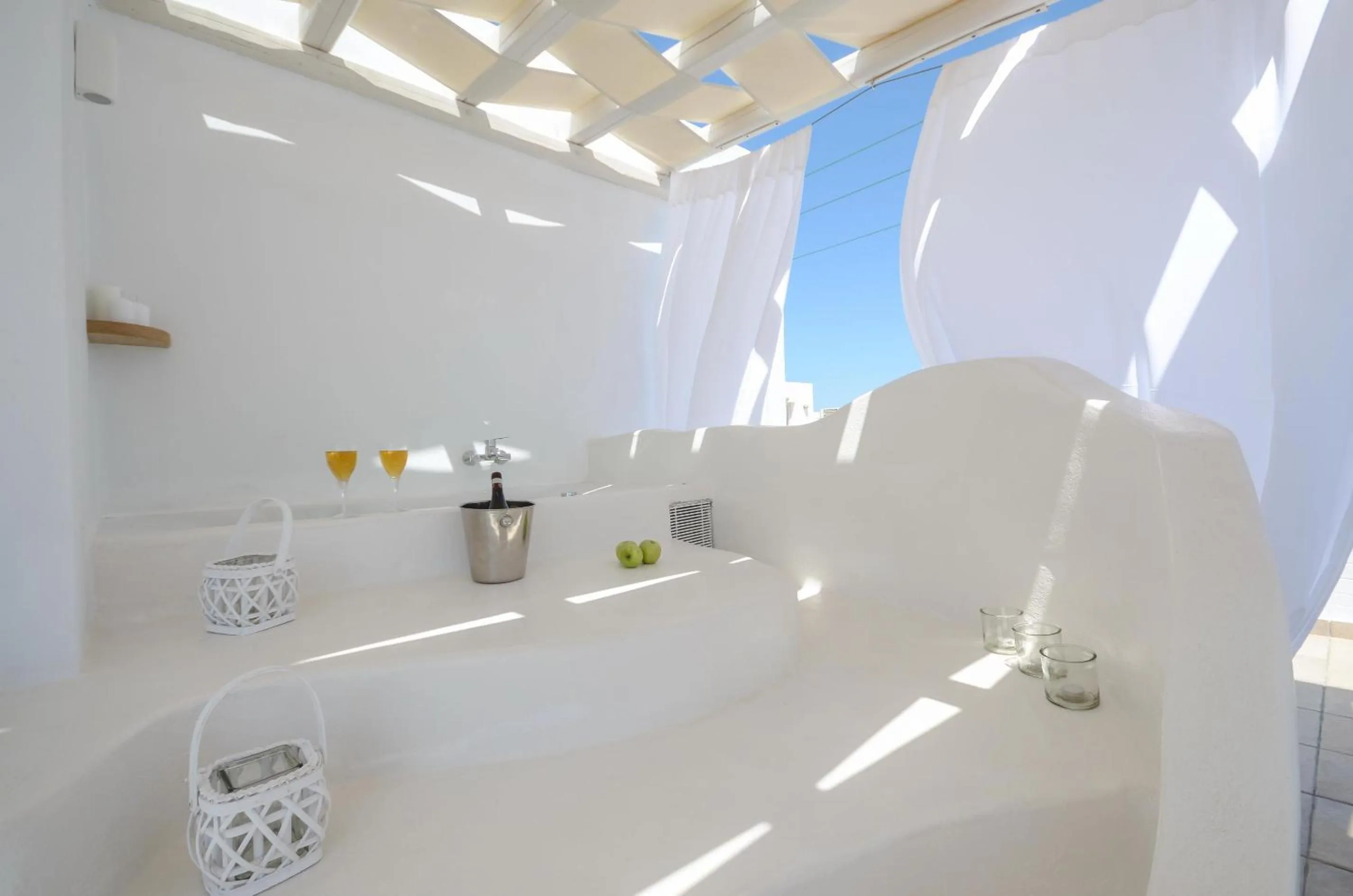 Hot Tub in Blue Sky Summer