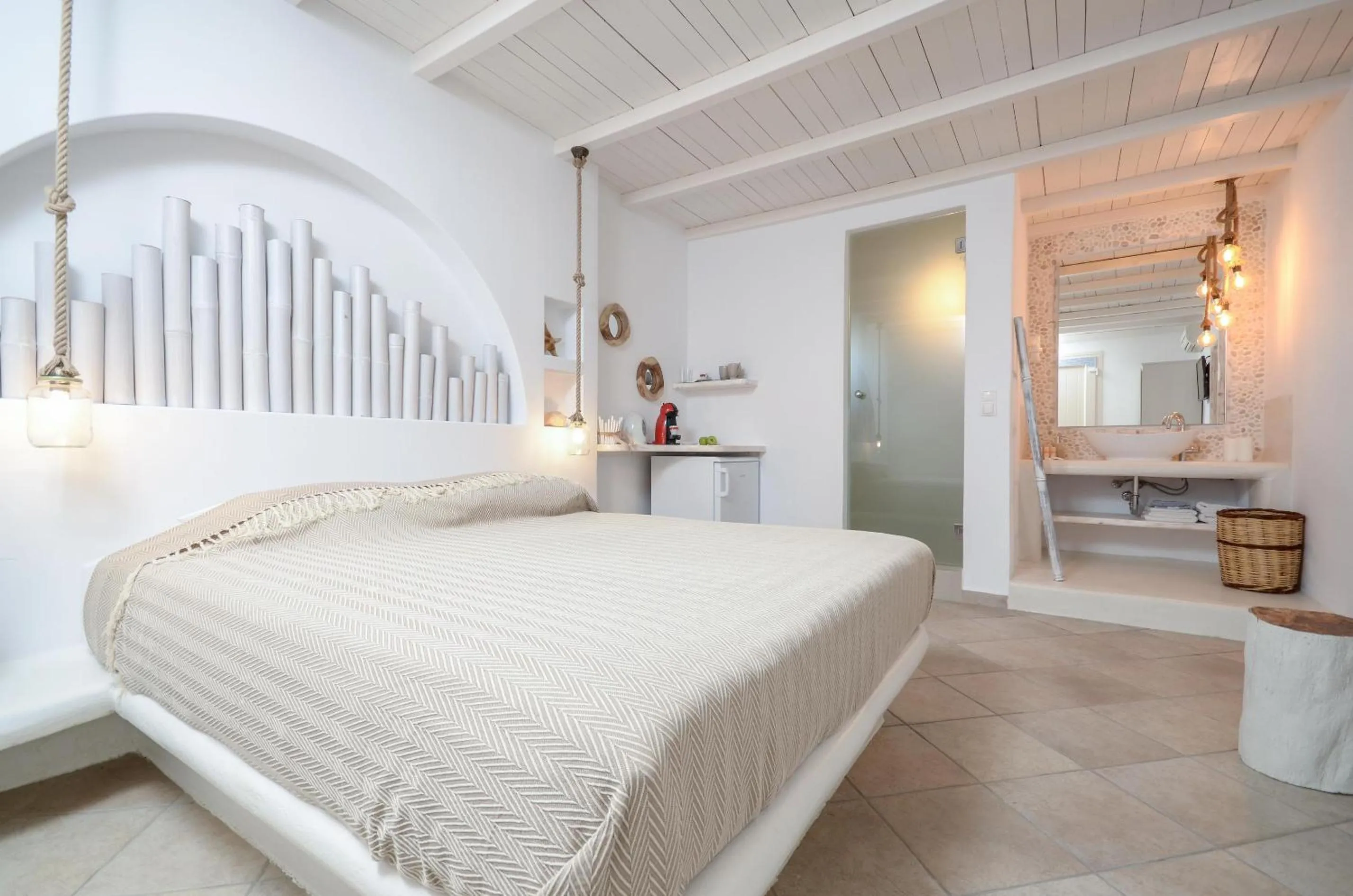 Bedroom, Bed in Blue Sky Summer