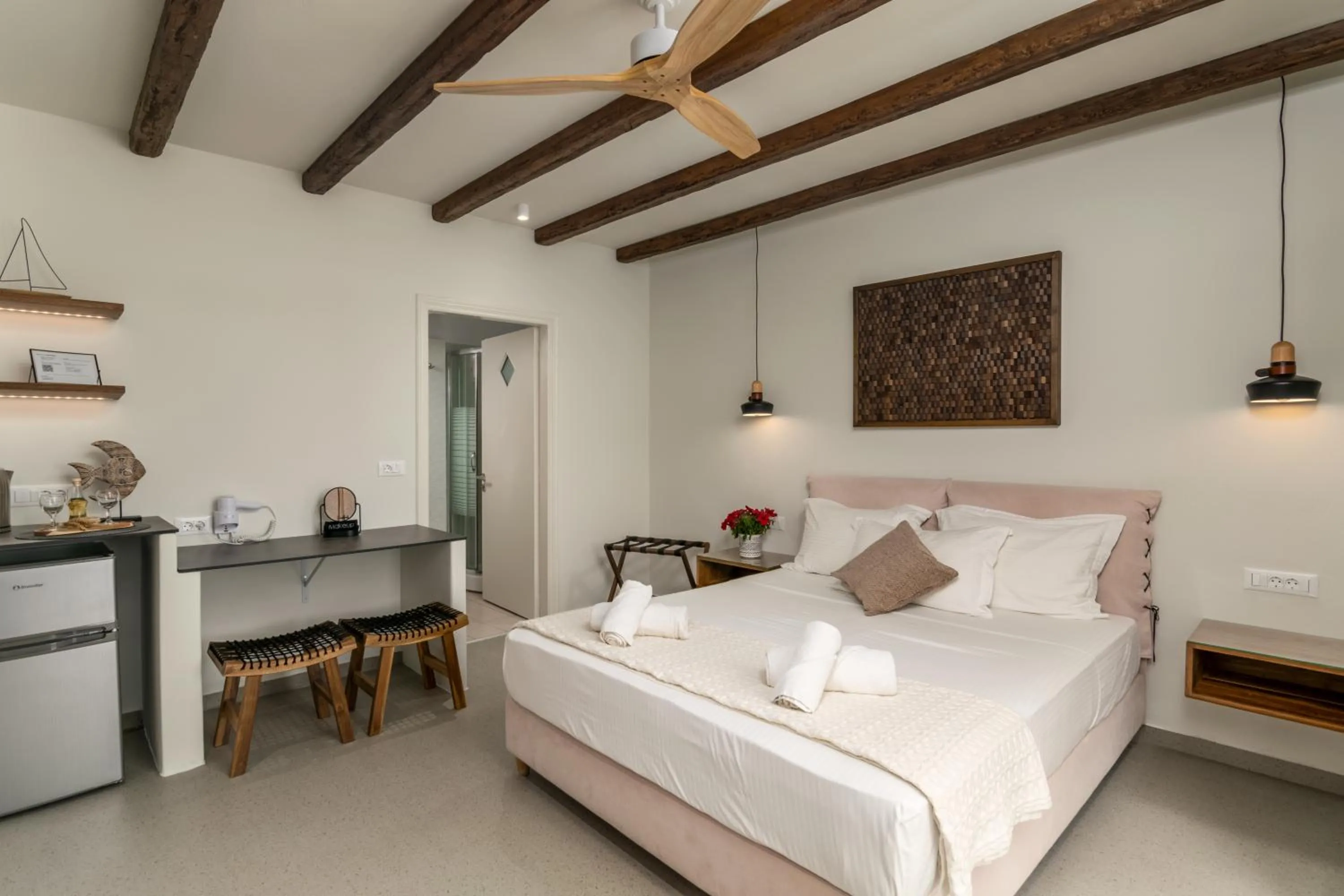 Bed in Hotel Rigas