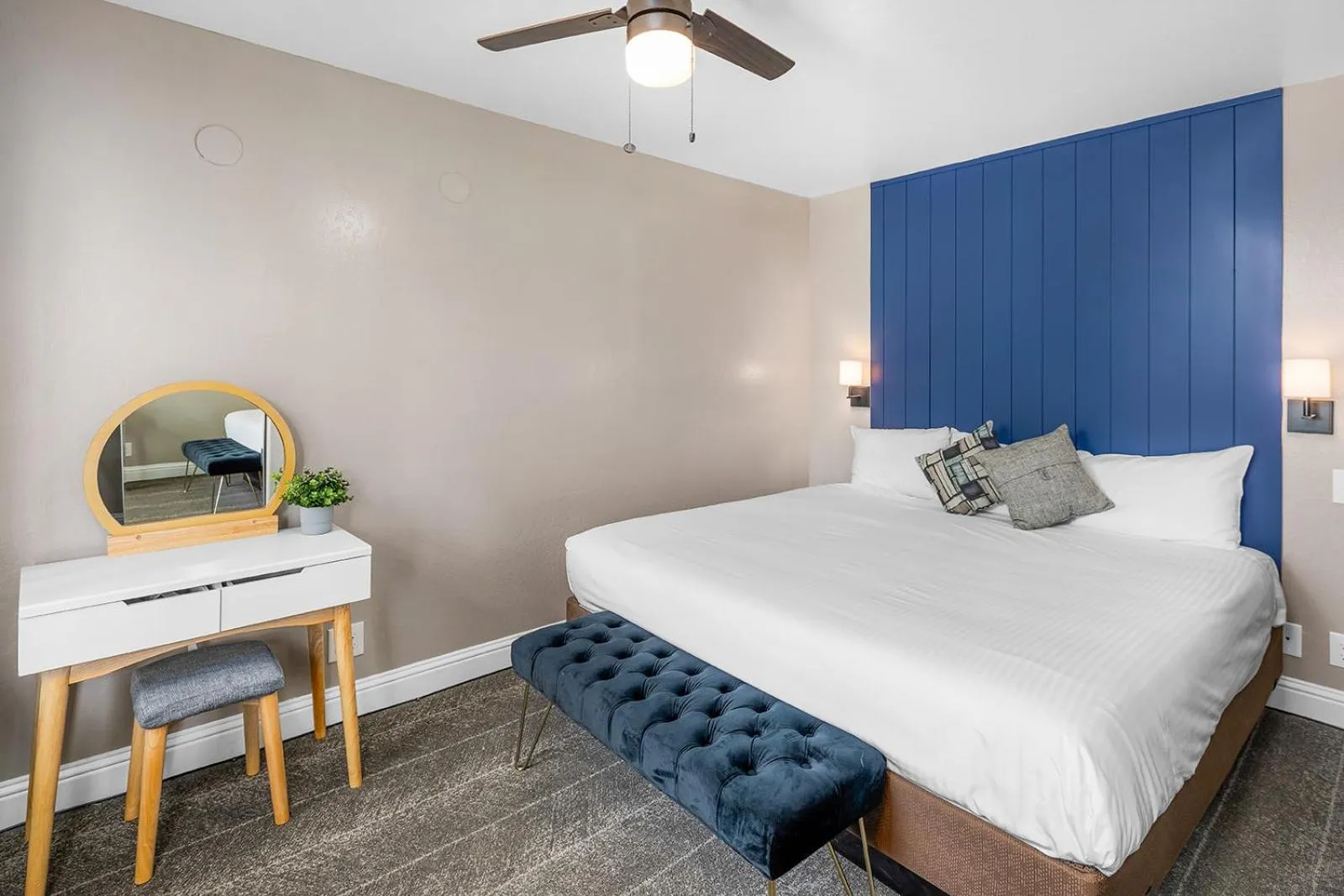 Bed in The Inn at Boatworks, Lake Tahoe