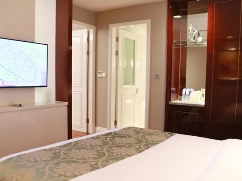 Bed in GreenTree Eastern Yancheng Binhai Oubaoliya City Square Hotel