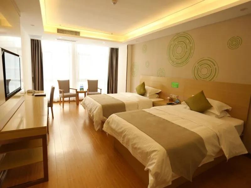 Bed in GreenTree Inn Suzhou Yongqiao District Fuxiao Avenue Hotel