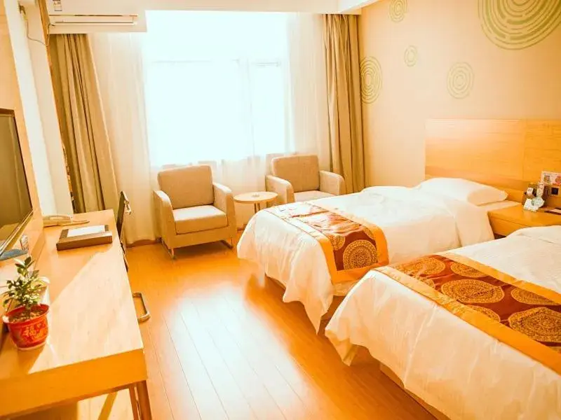Bed in GreenTree Inn Yancheng Funing Experimental Primary School Suzhou Road Hotel Bed in GreenTree Inn Yancheng Funing Experimental Primary School Suzhou Road Hotel