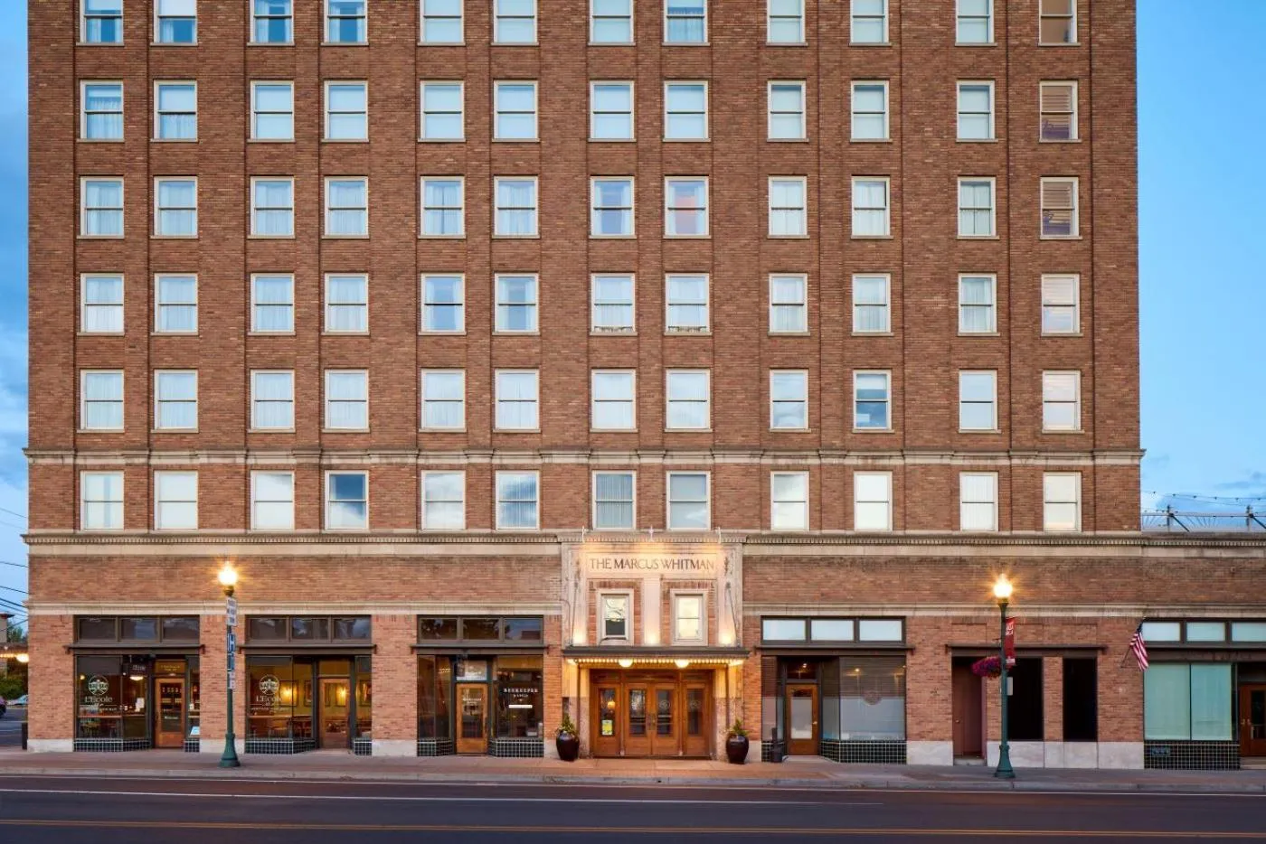 Property building in Marcus Whitman Hotel