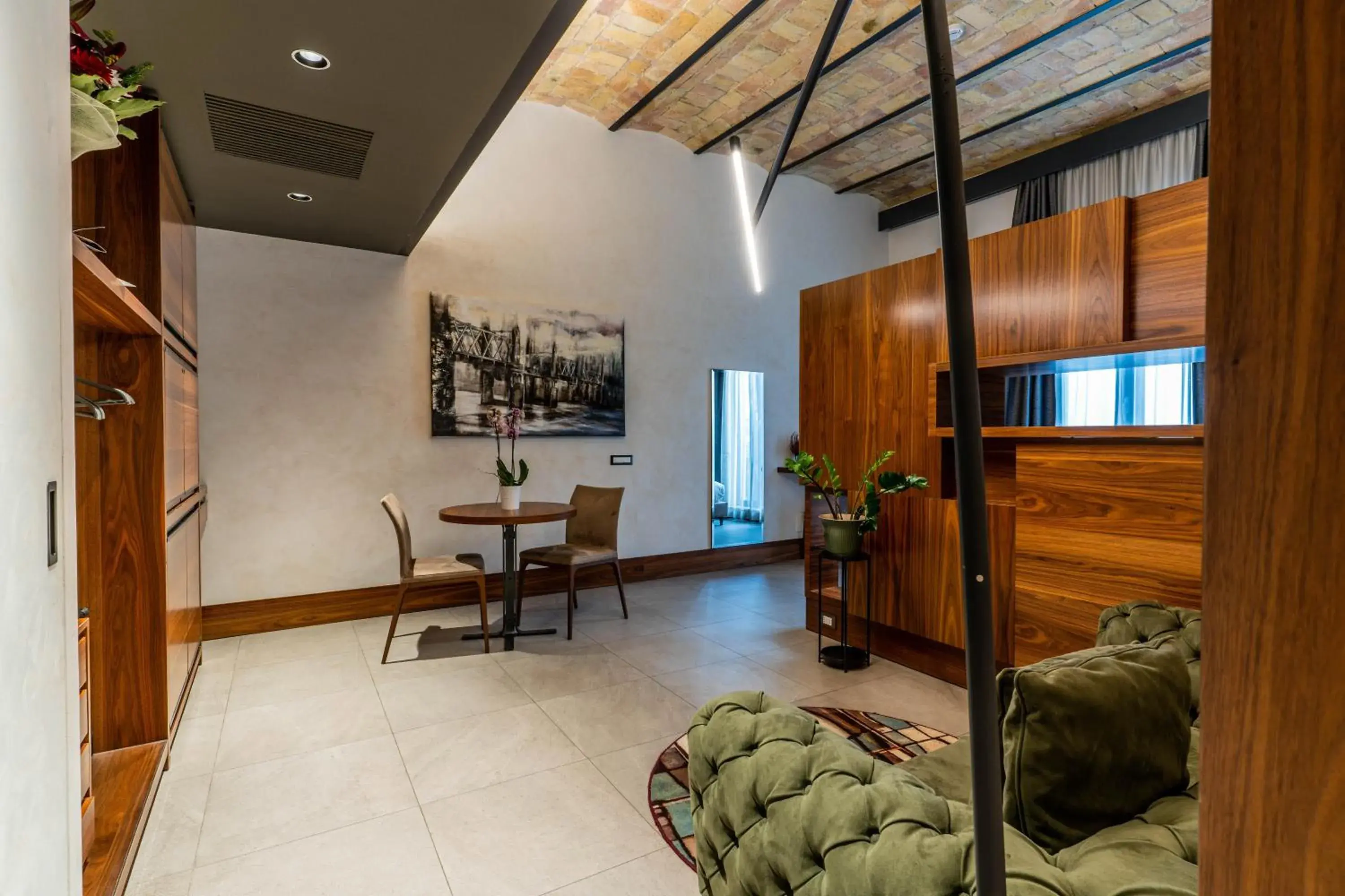 Living room in Gasometer Urban Suites Living room in Gasometer Urban Suites