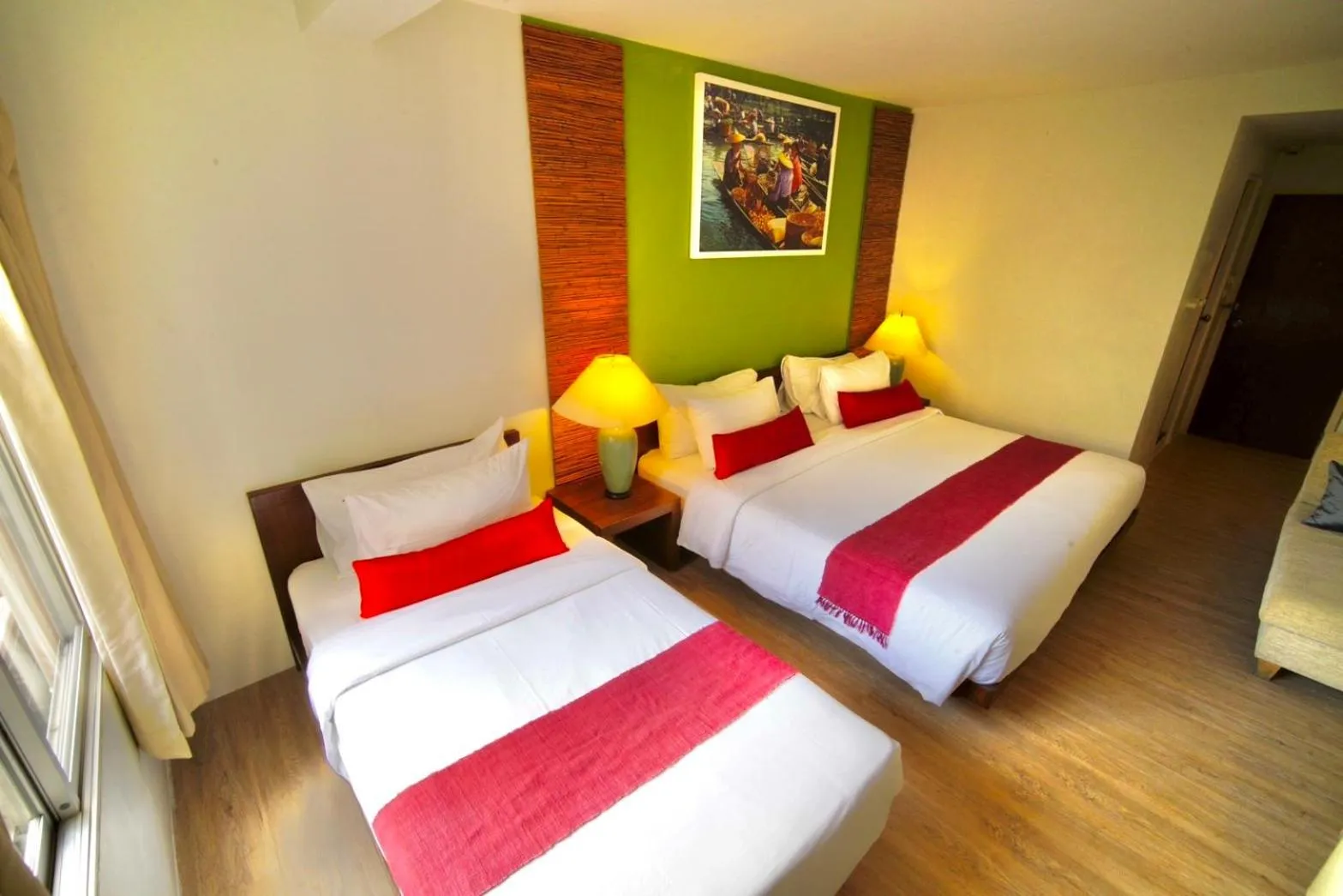 Bed in Villa Cha-Cha Banglumphu