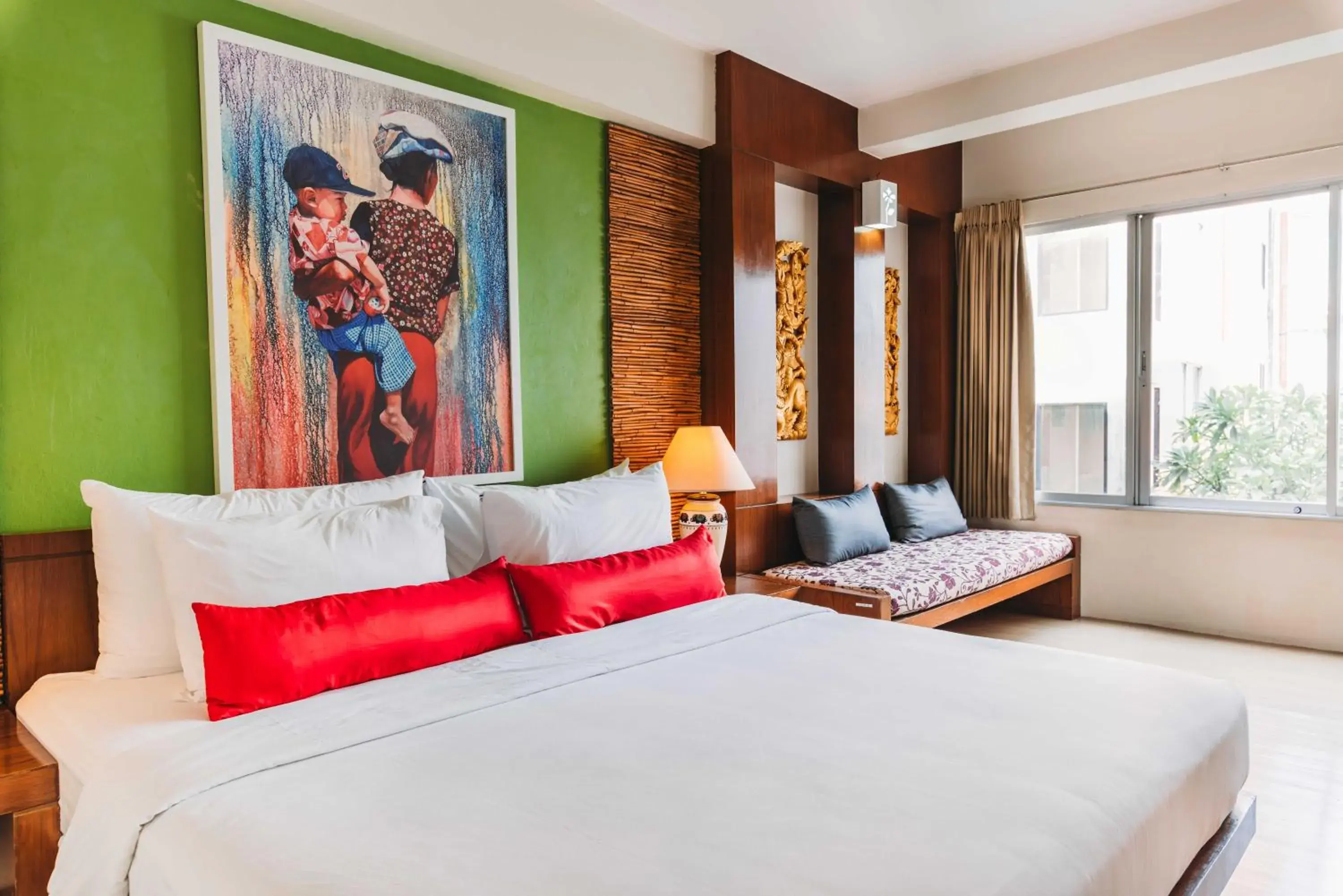 Bed in Villa Cha-Cha Banglumphu Bed in Villa Cha-Cha Banglumphu