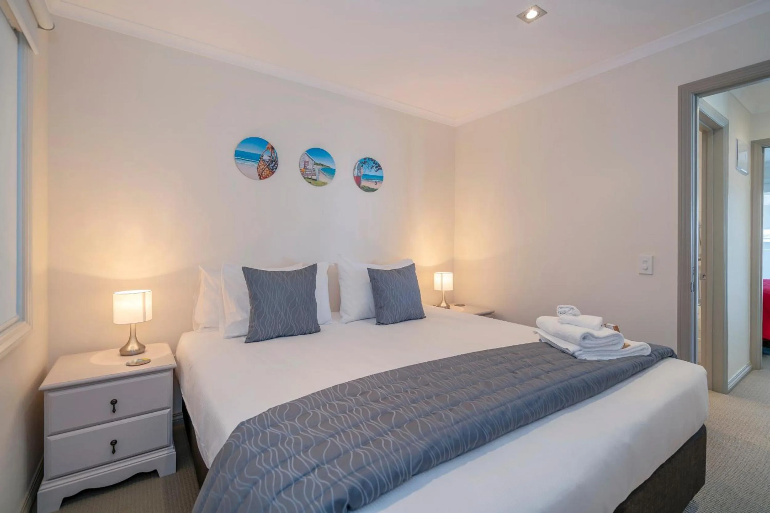 Bed in Crow's Nest Apartments