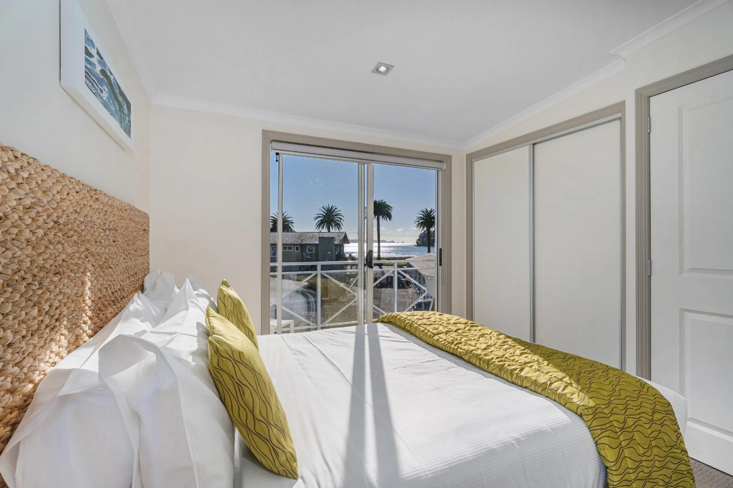 Bed in Crow's Nest Apartments