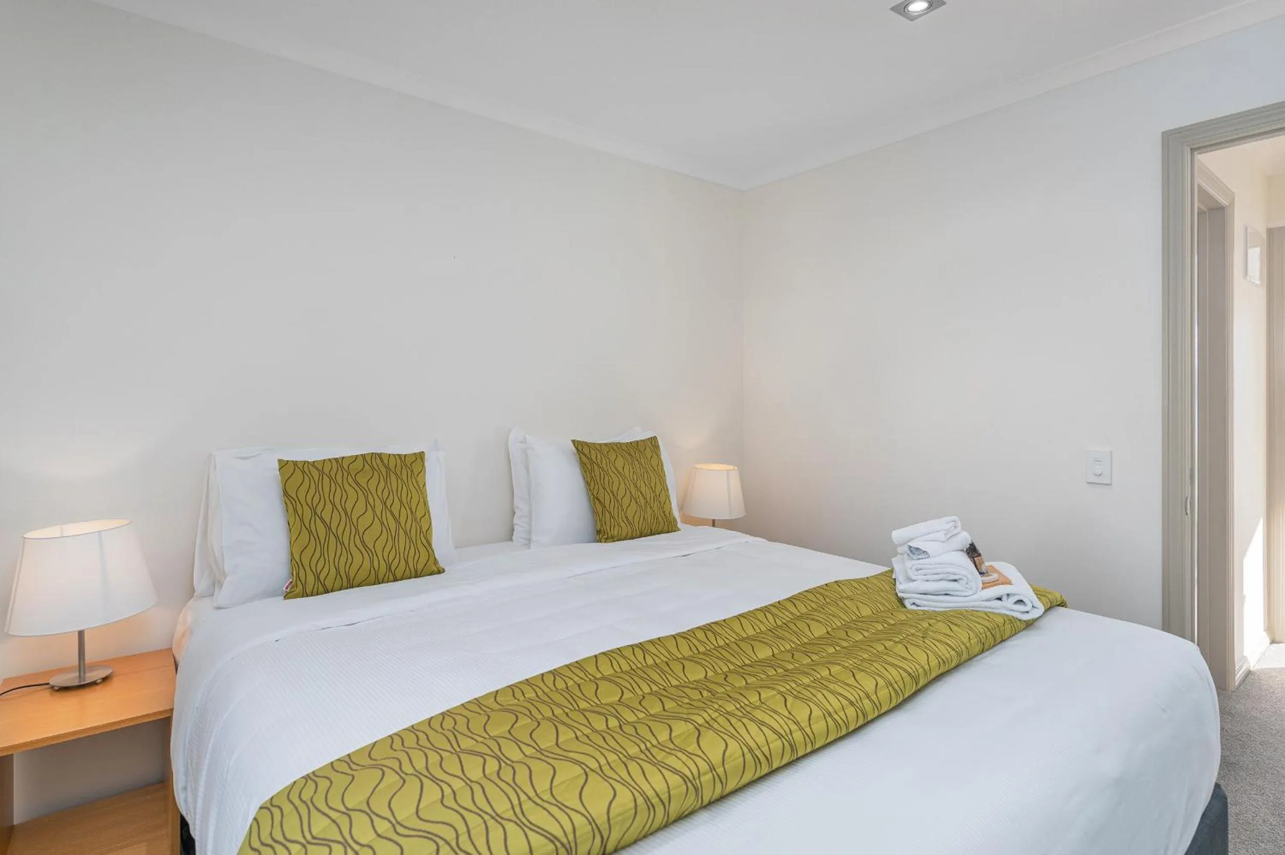 Bed in Crow's Nest Apartments