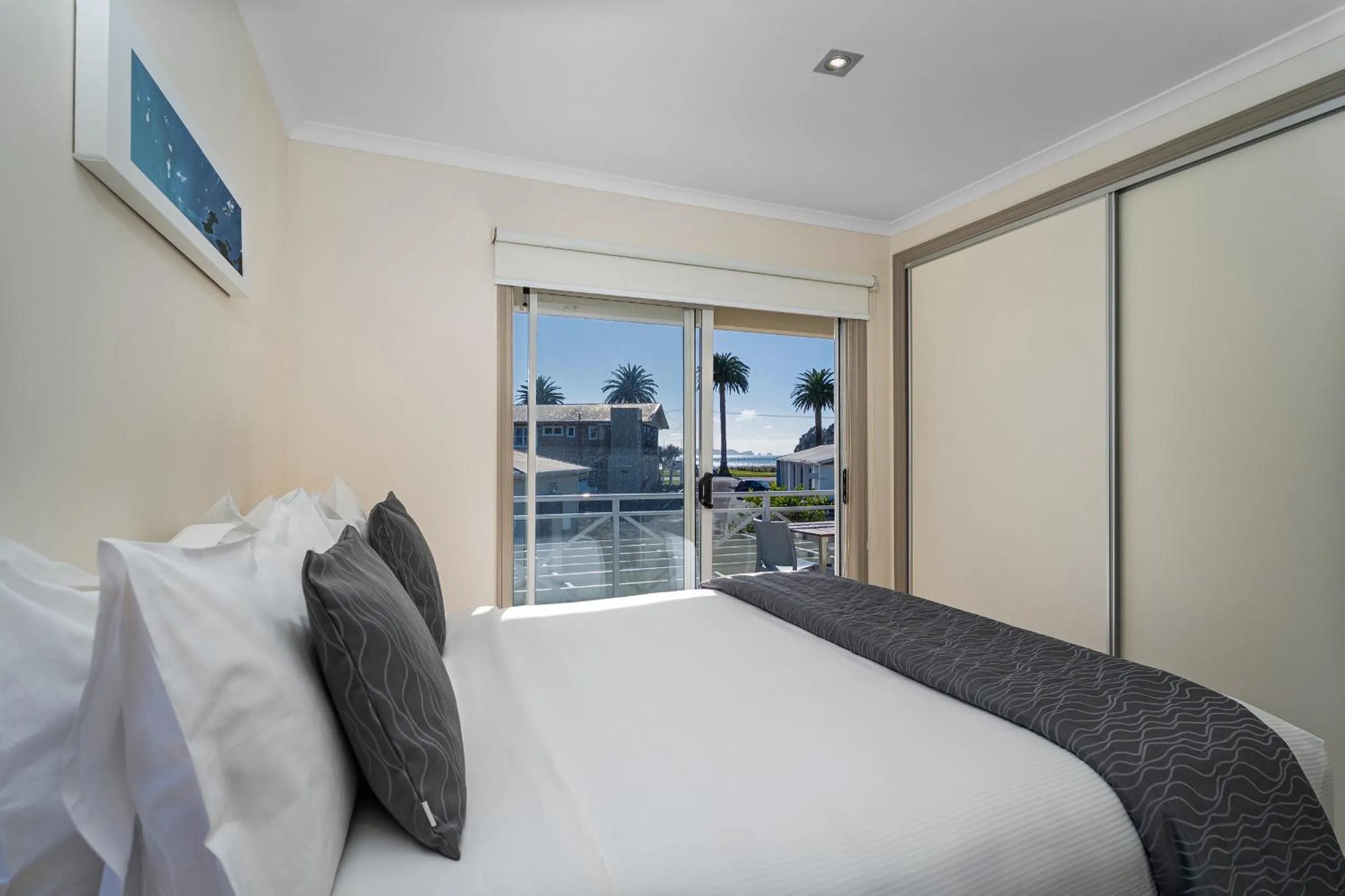 Bed in Crow's Nest Apartments