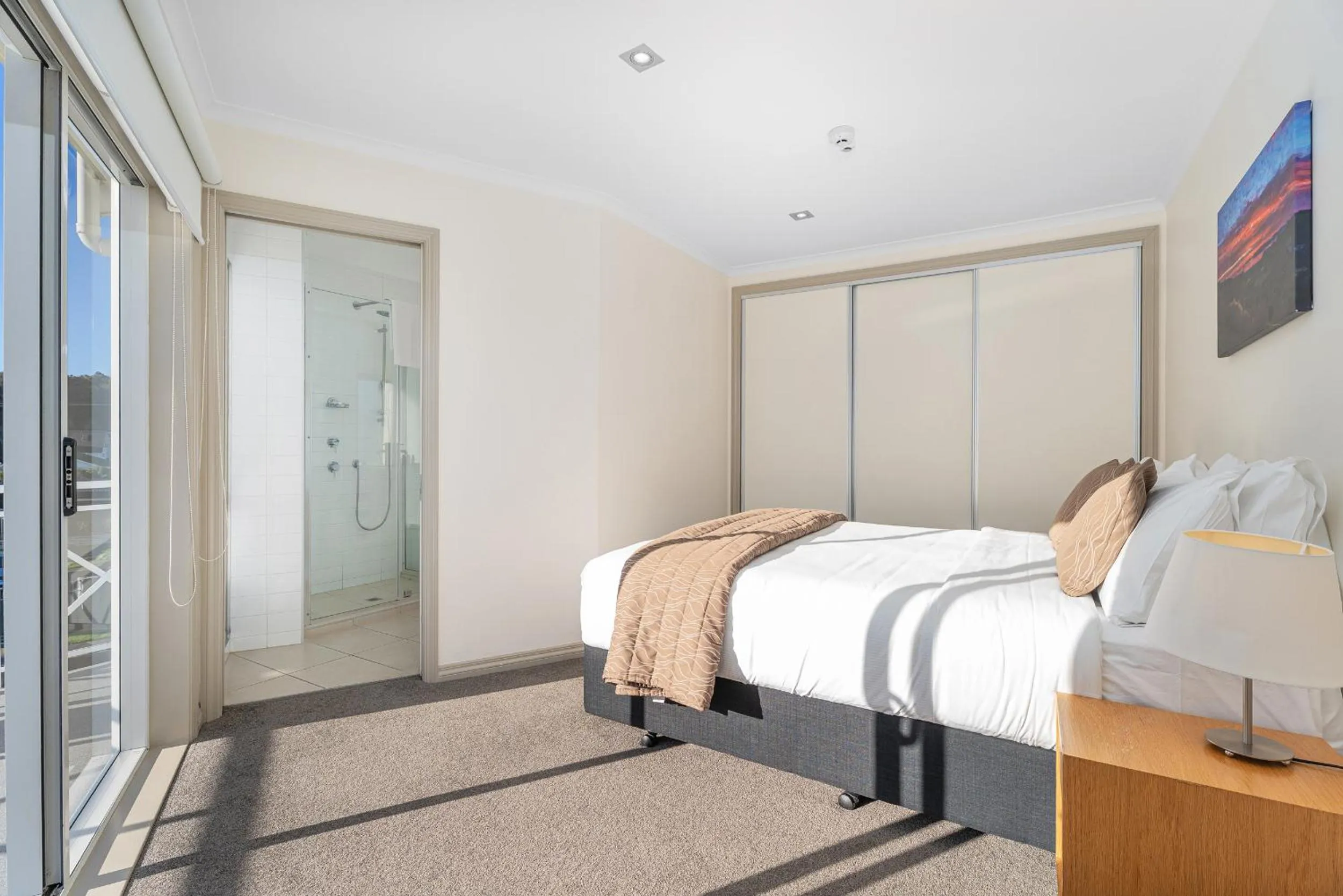 Bed in Crow's Nest Apartments