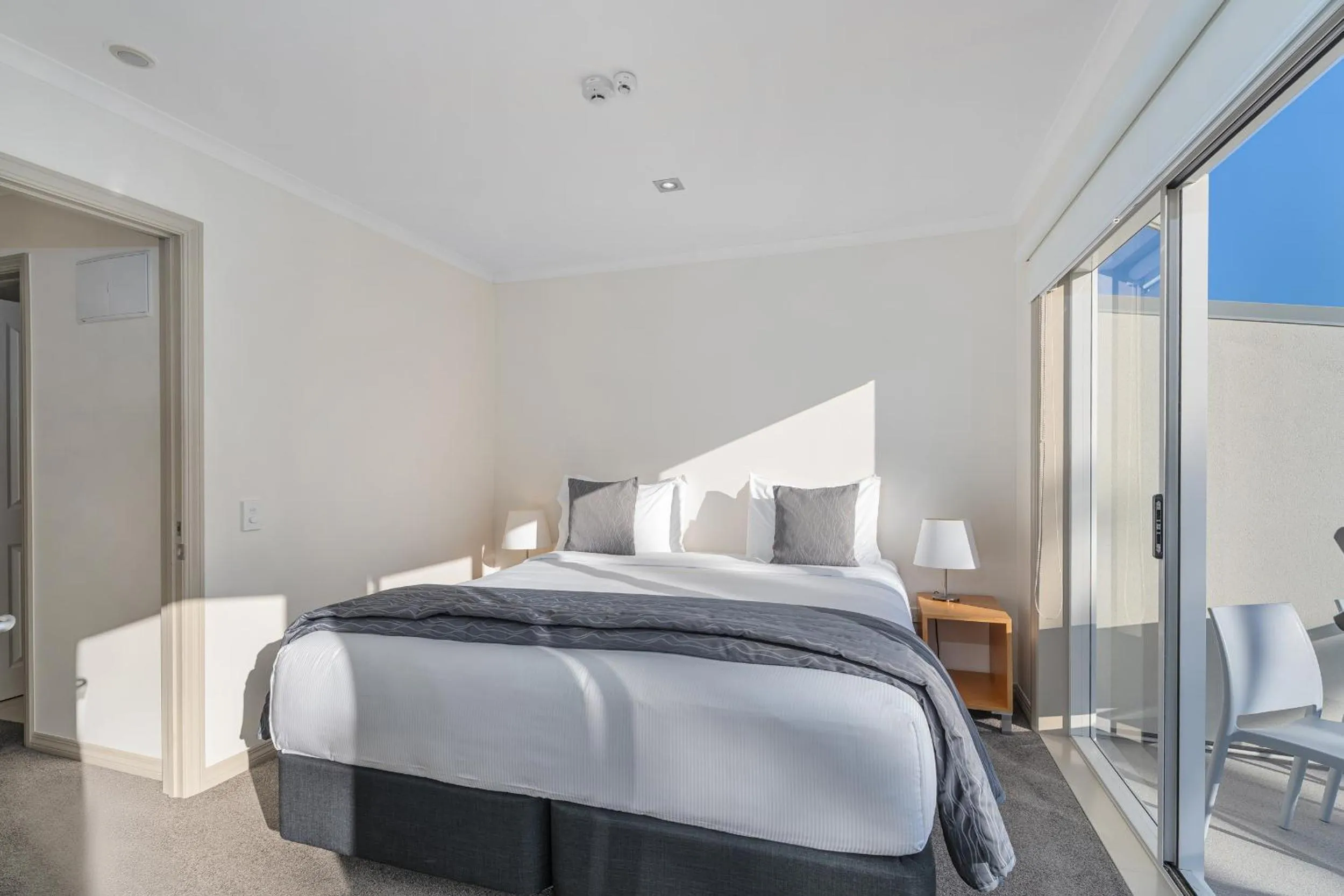 Bed in Crow's Nest Apartments