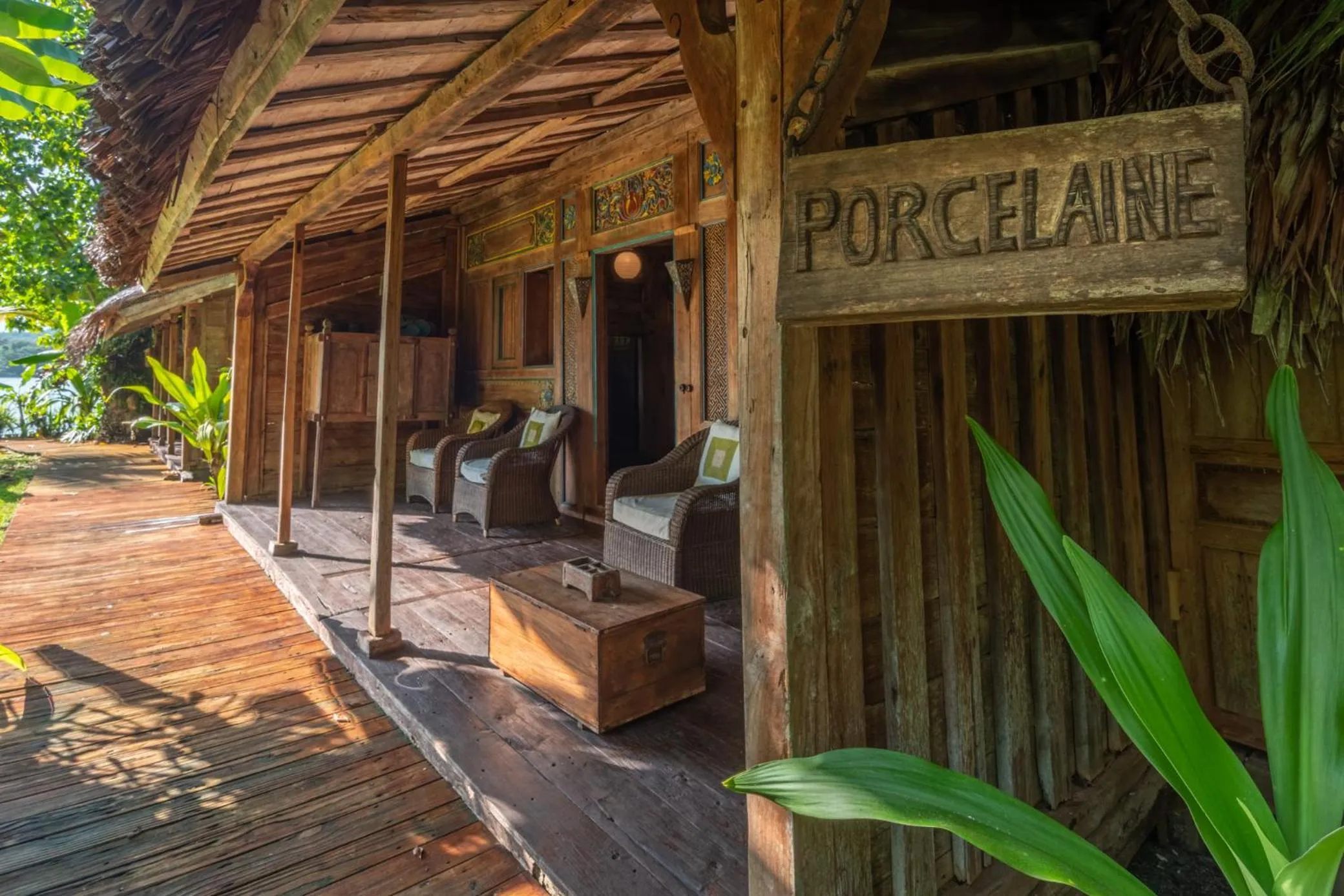 Patio in Ratua Private Island Resort