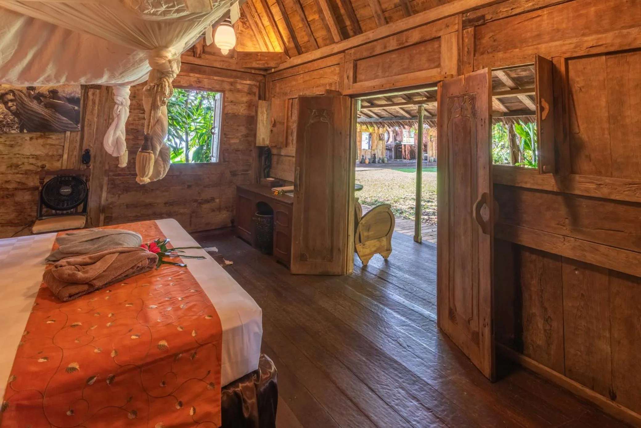 Bed in Ratua Private Island Resort