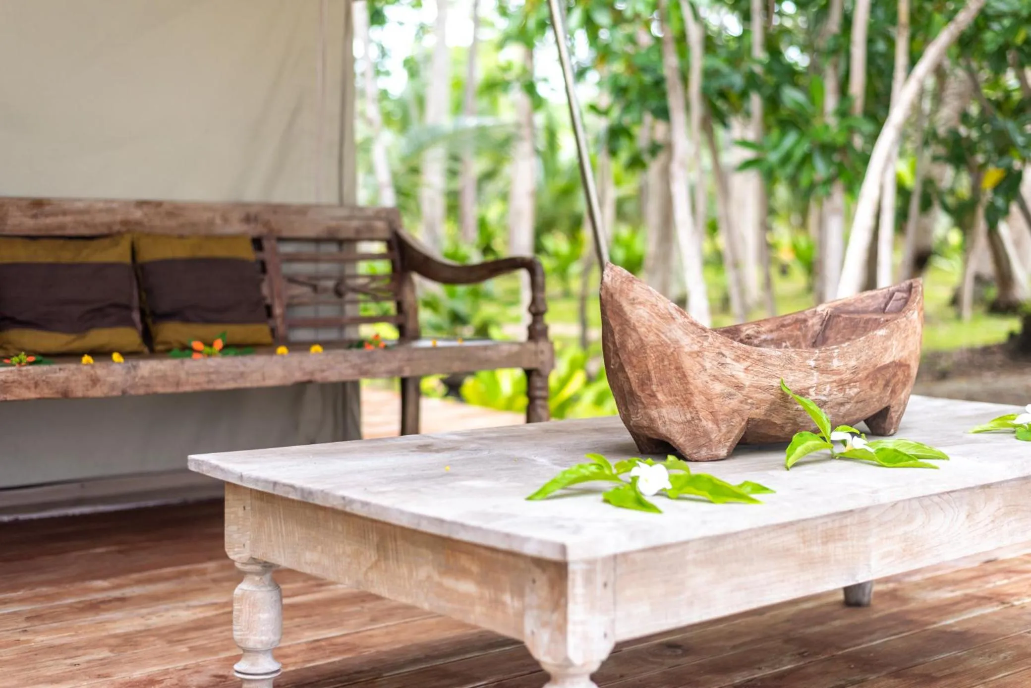 Patio in Ratua Private Island Resort