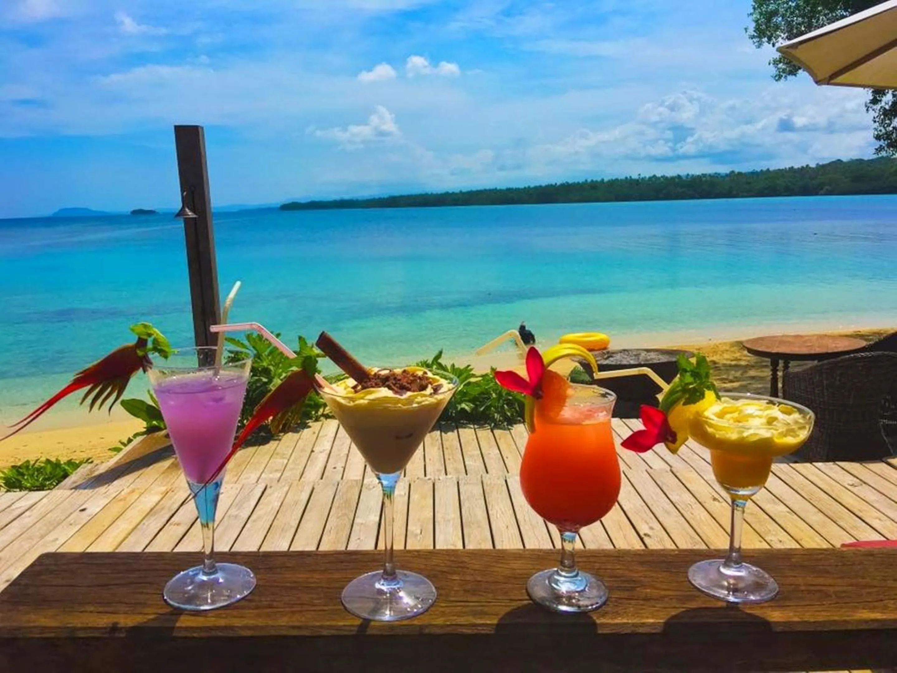 Drinks in Ratua Private Island Resort