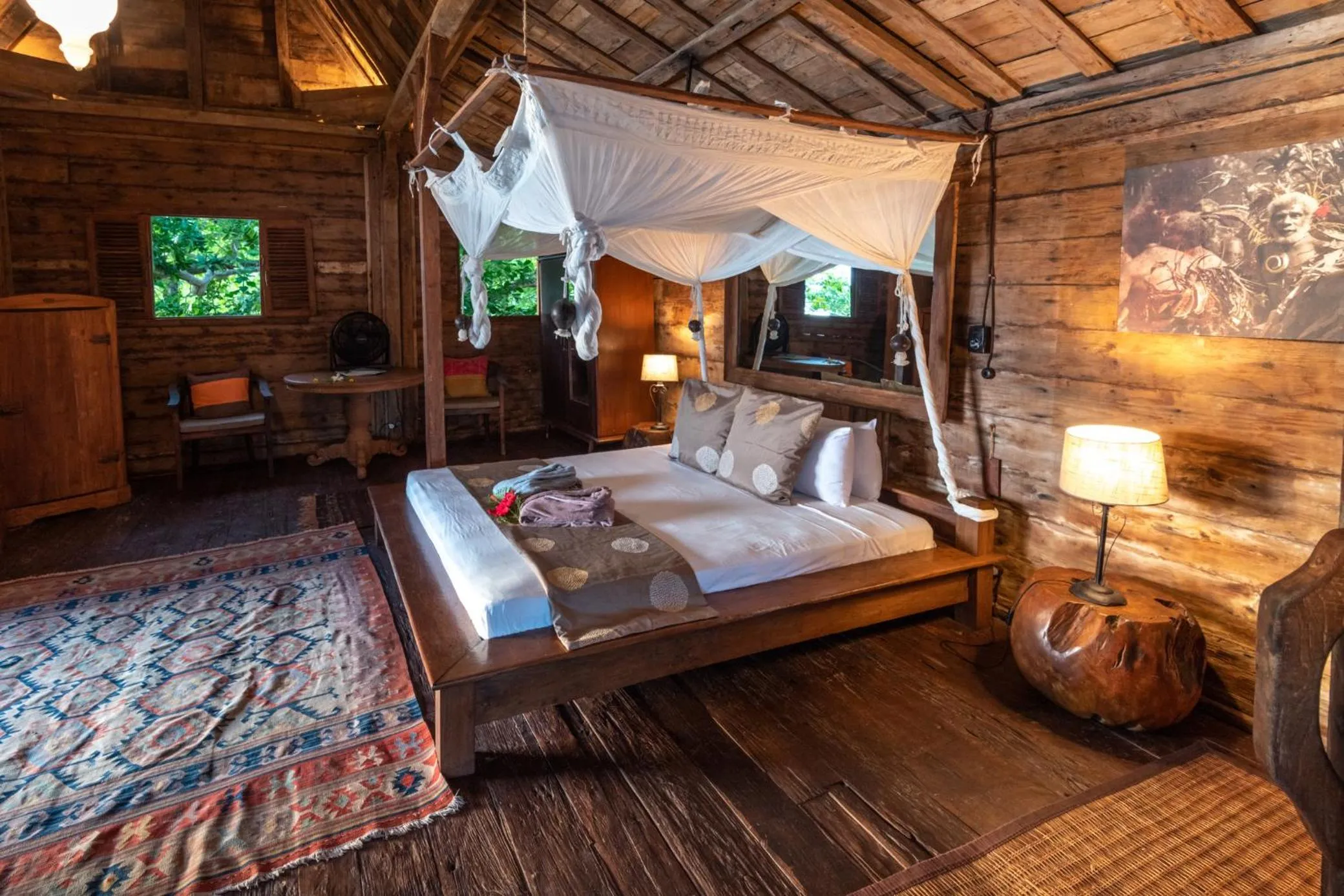 Bed in Ratua Private Island Resort