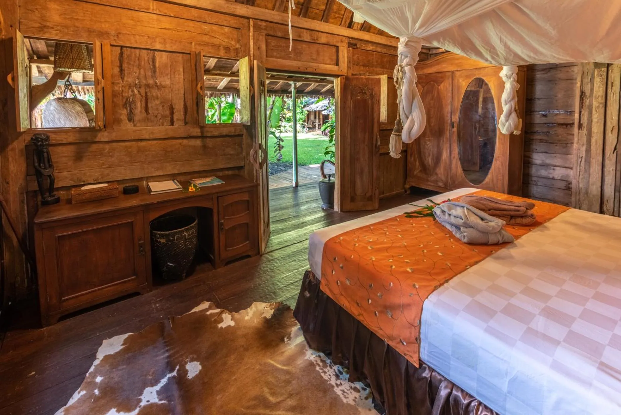 Bed in Ratua Private Island Resort