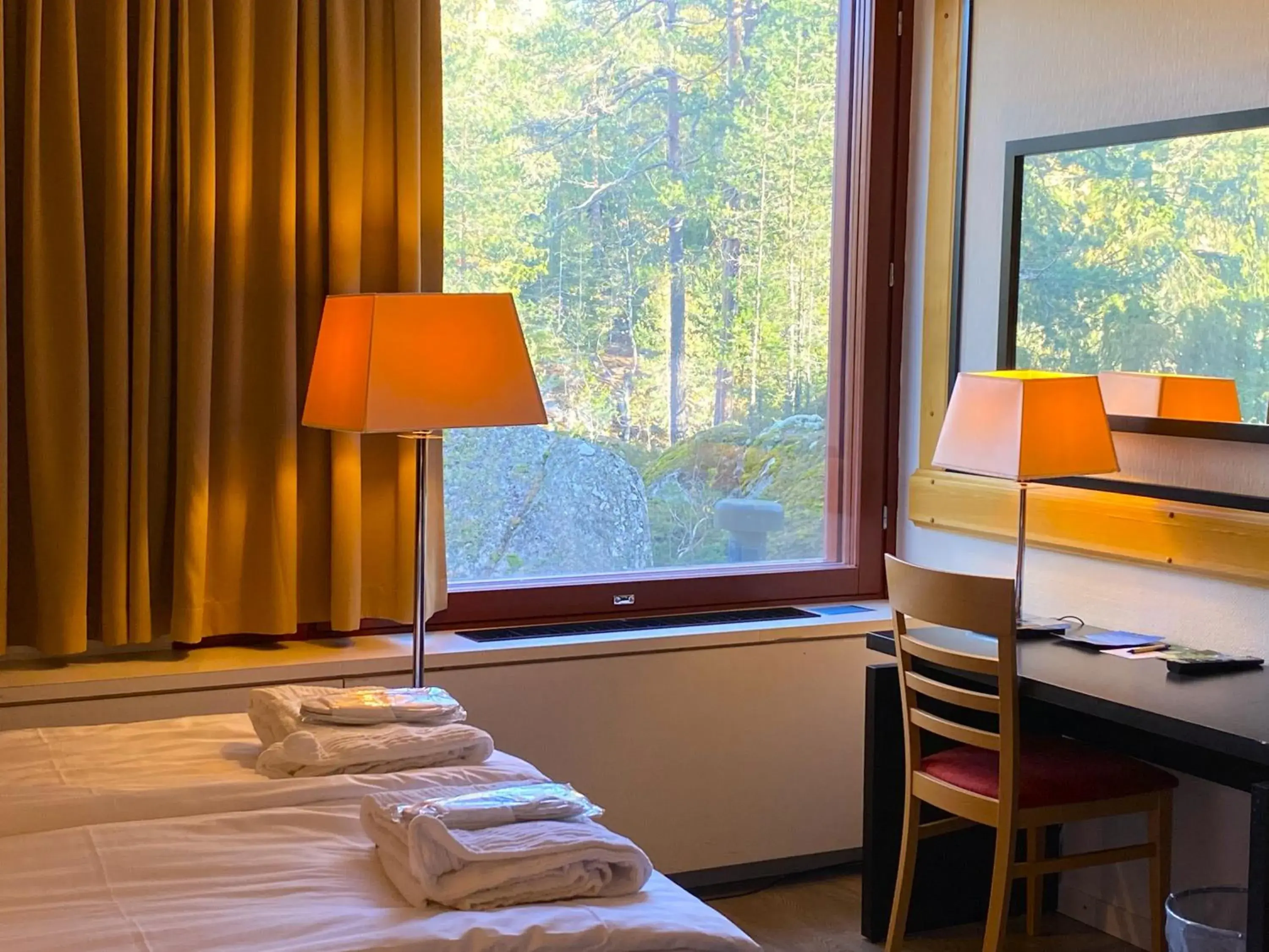 Bed in Hotel Korpilampi Bed in Hotel Korpilampi